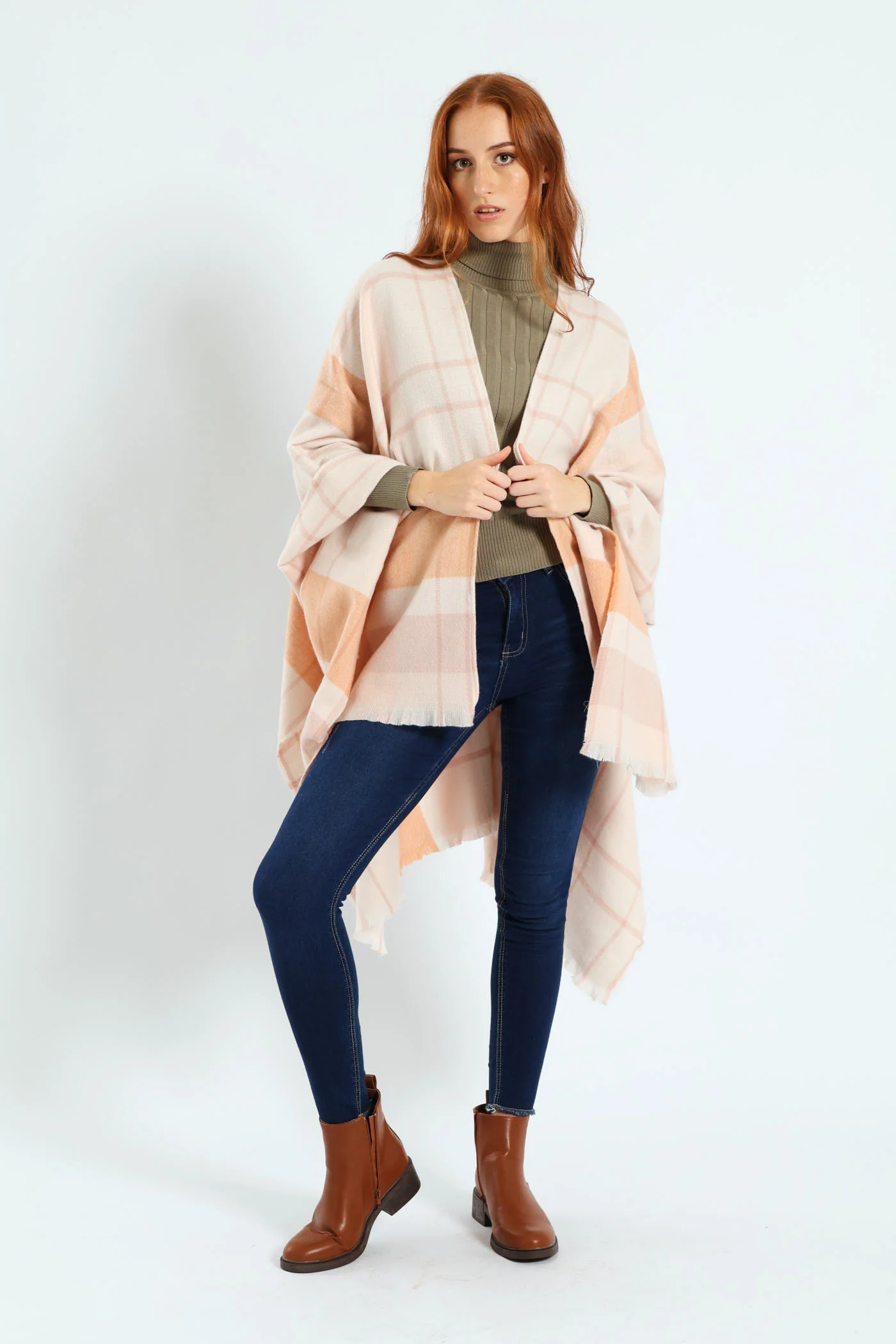 Check Shawl - Pink - Image 3