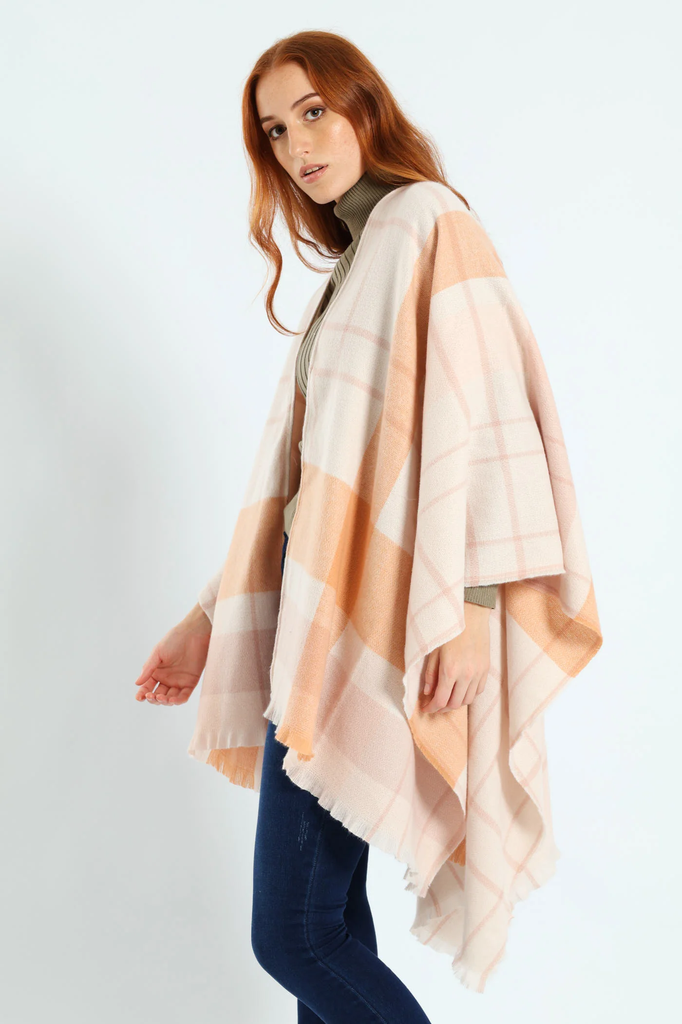 Check Shawl - Pink - Image 4