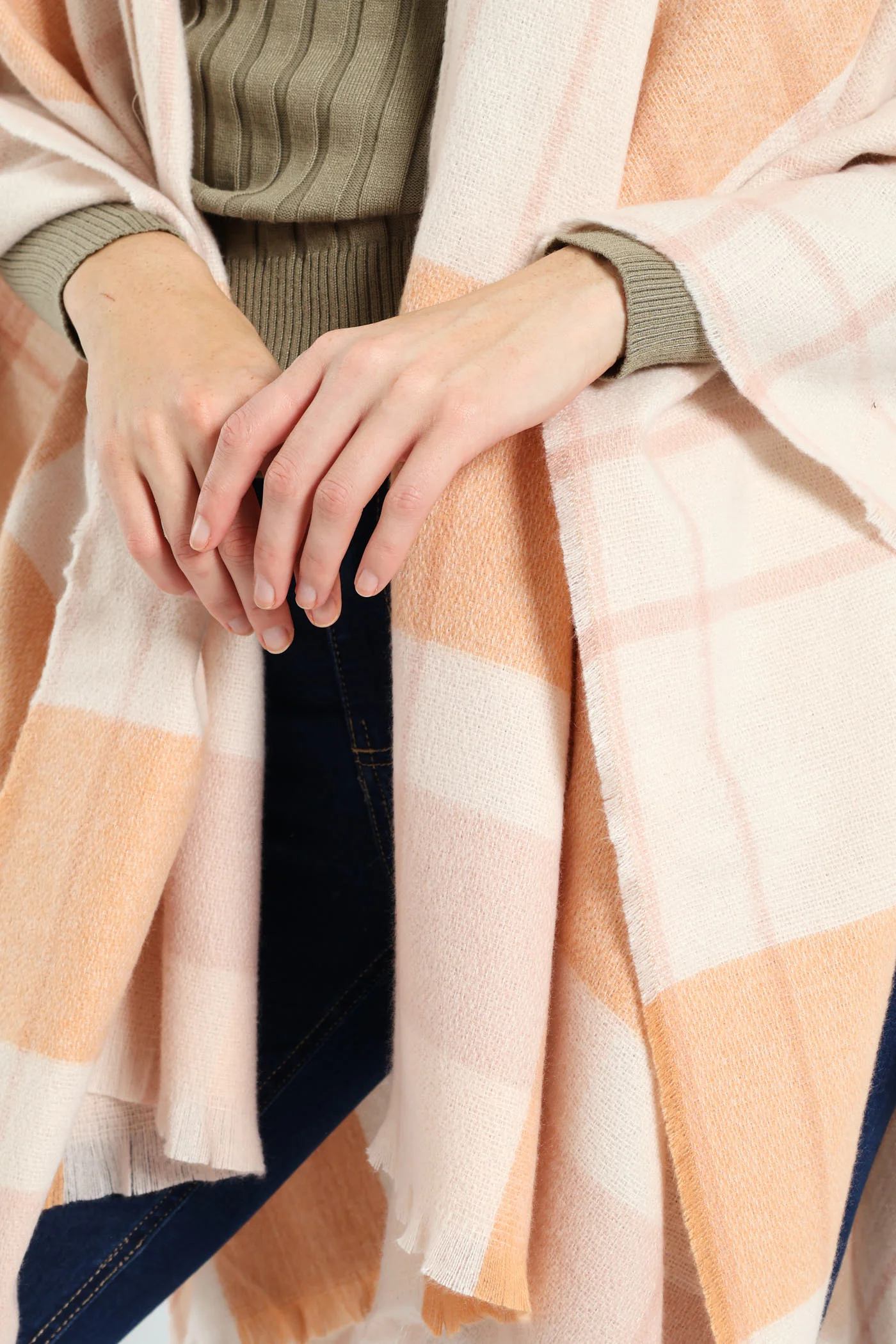 Check Shawl - Pink - Image 5