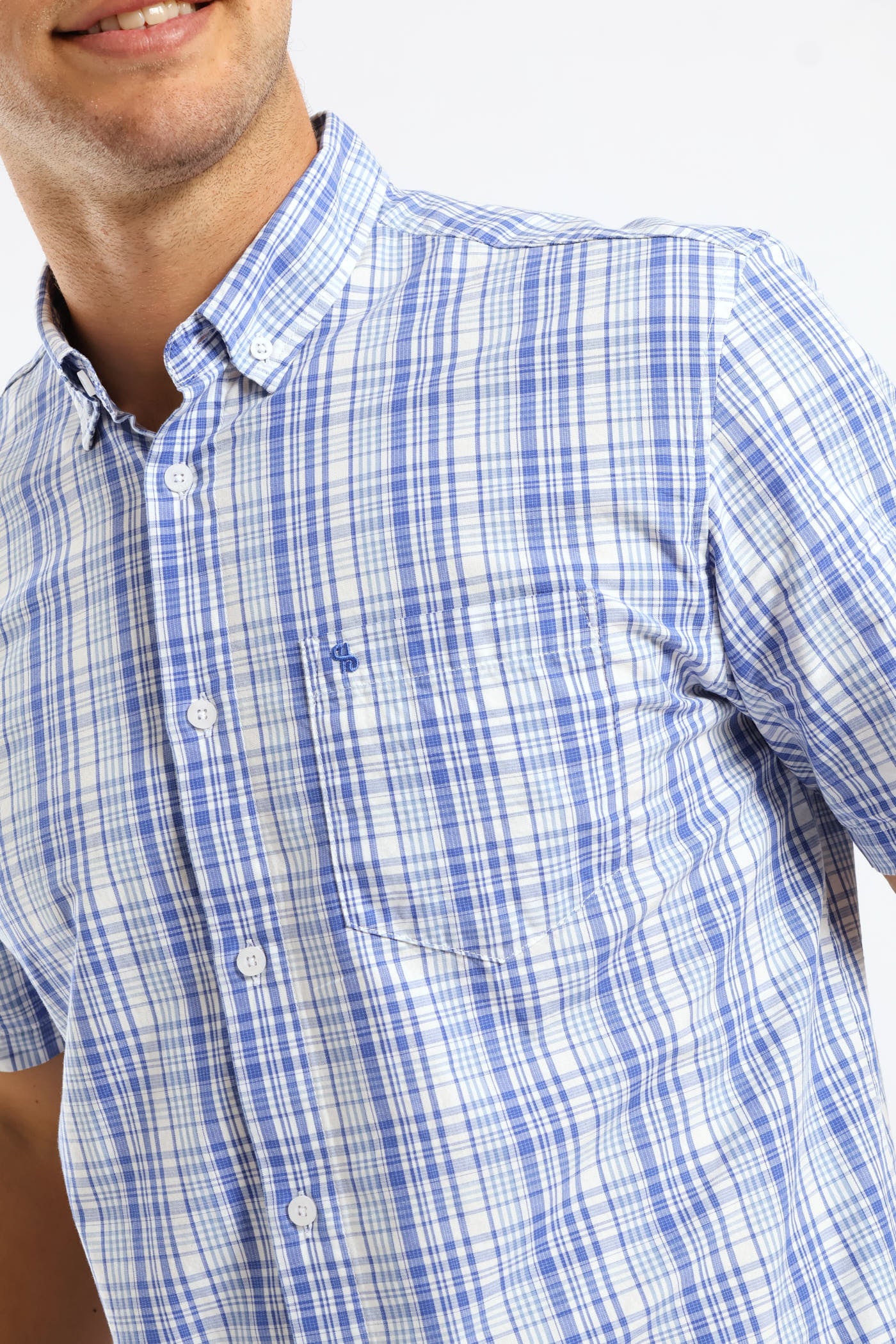 Check Shirt - Blue/White - Image 2