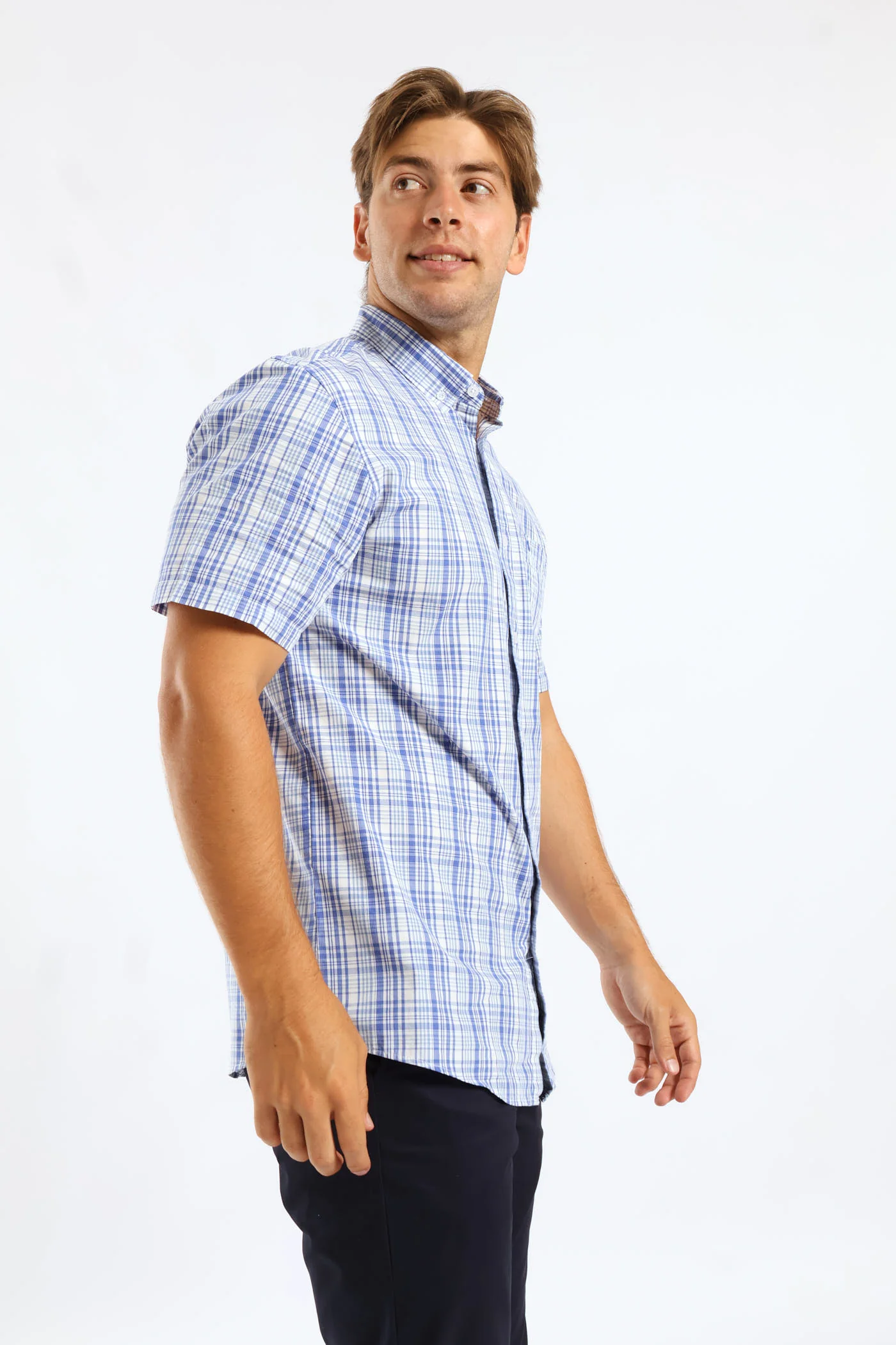 Check Shirt - Blue/White - Image 3