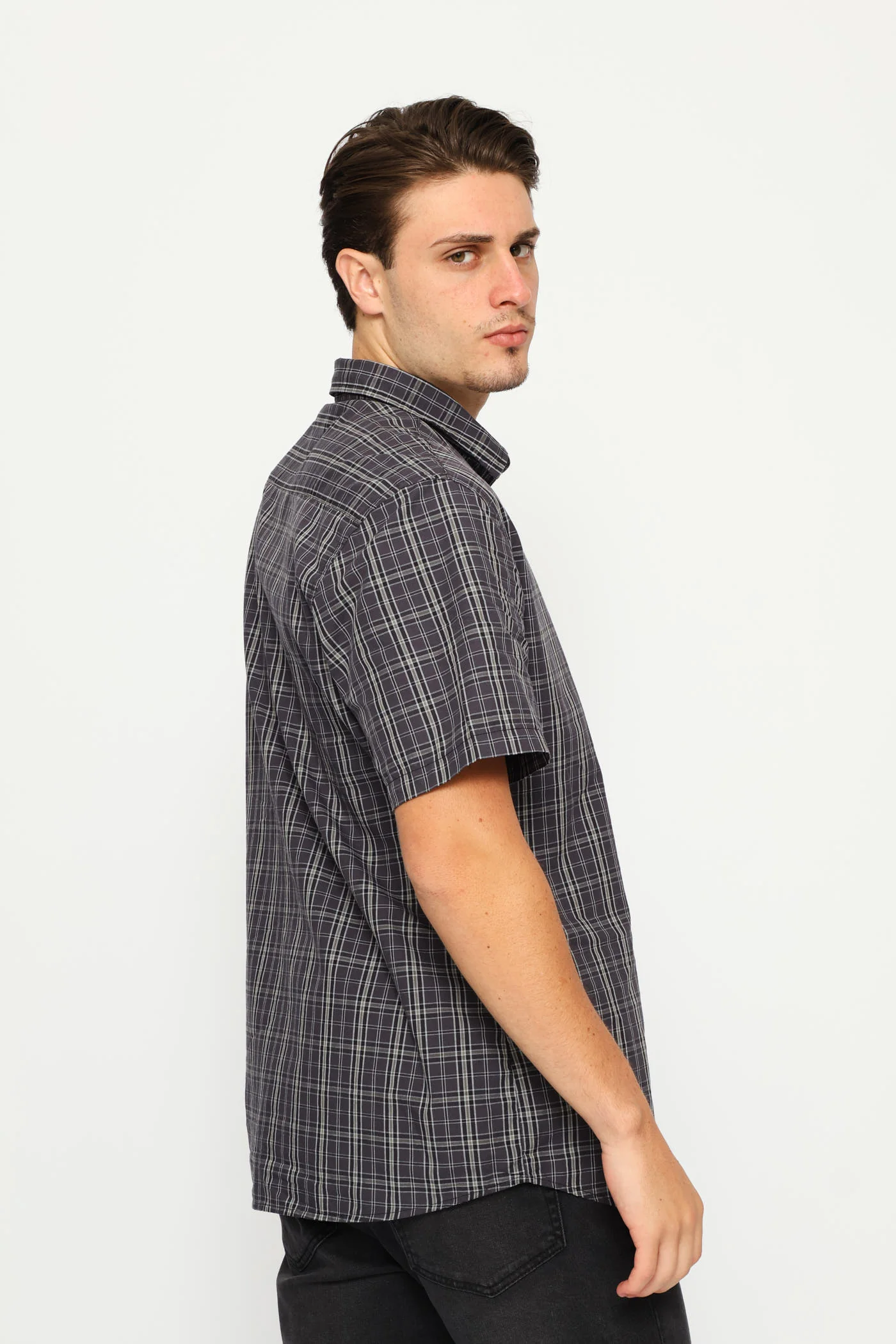 Check Shirt - Charcoal/Fatigue - Image 4