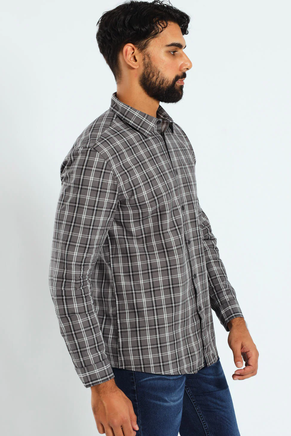 Check Shirt - Grey/Black/White - Image 2