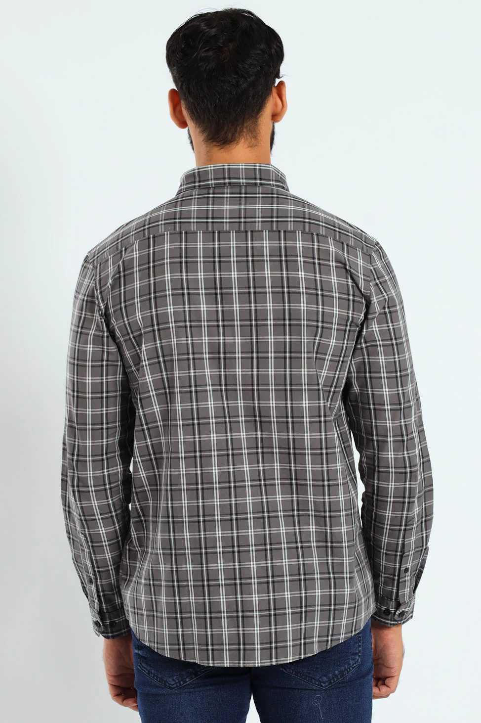 Check Shirt - Grey/Black/White - Image 3