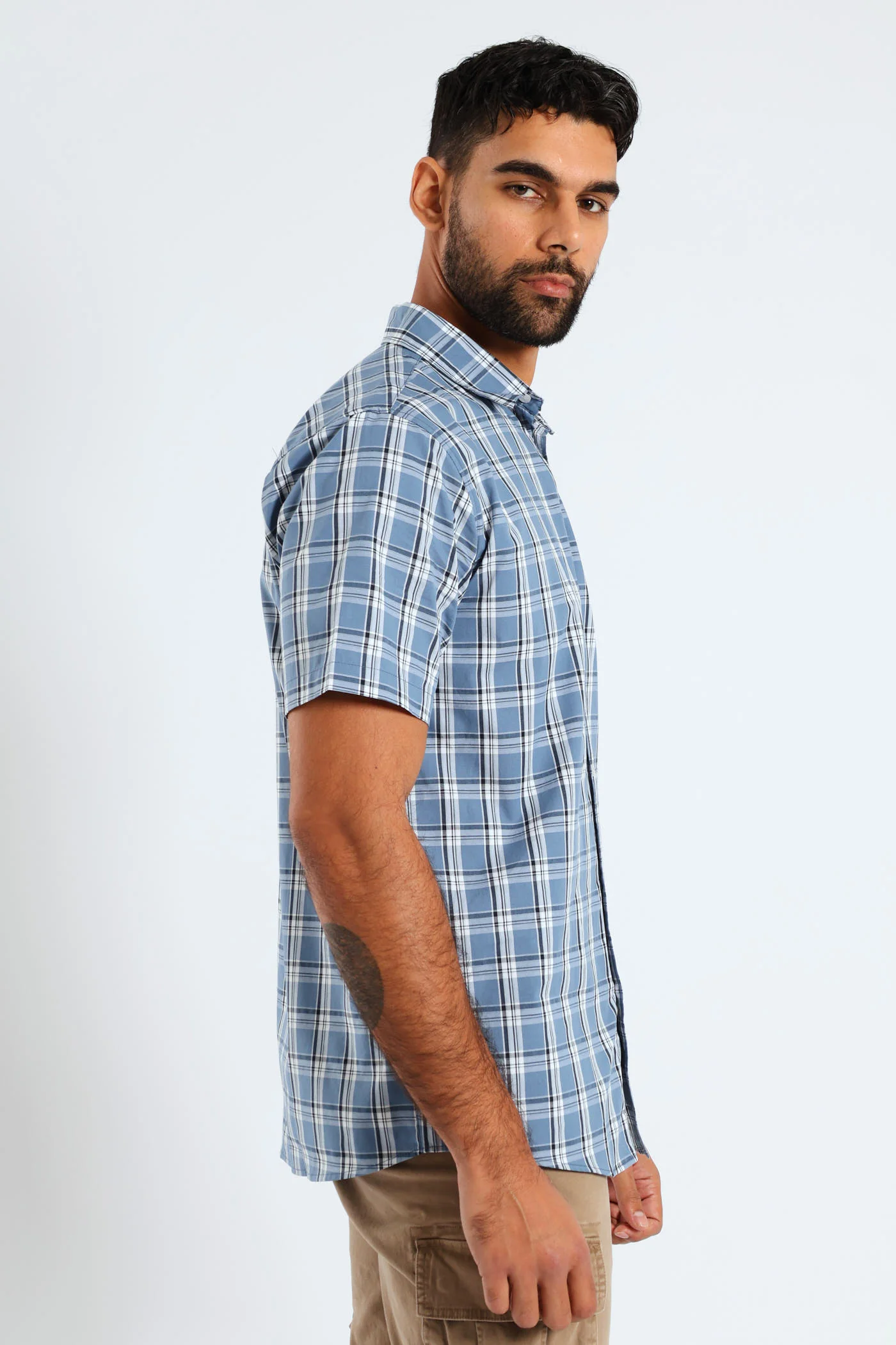 Check Shirt - Steel Blue/Navy - Image 3