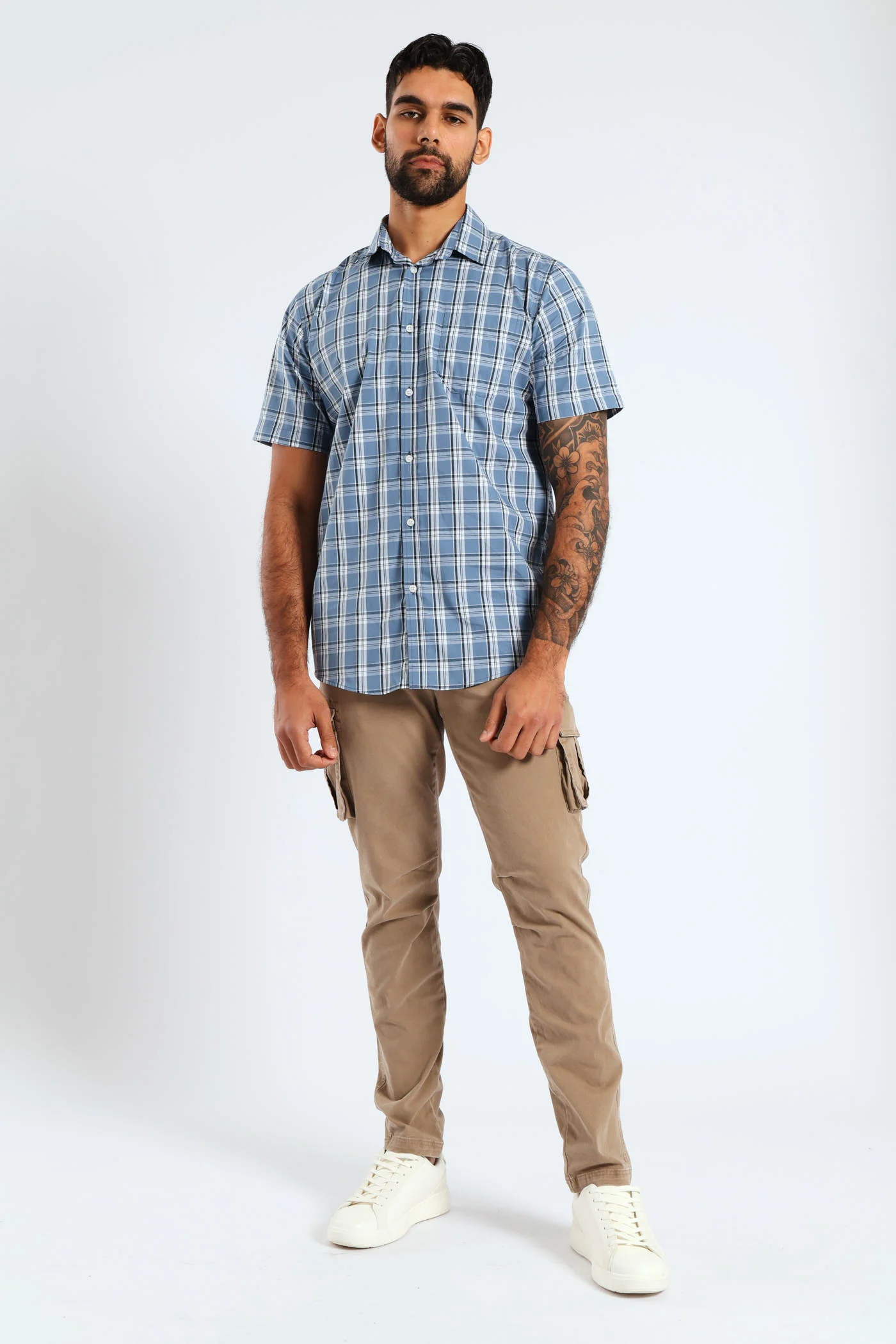 Check Shirt - Steel Blue/Navy - Image 5