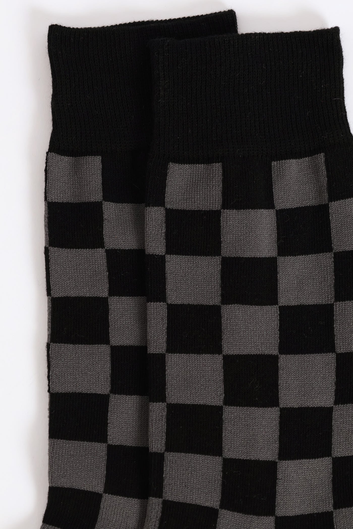 Check Single Socks - Black/Grey - Image 2