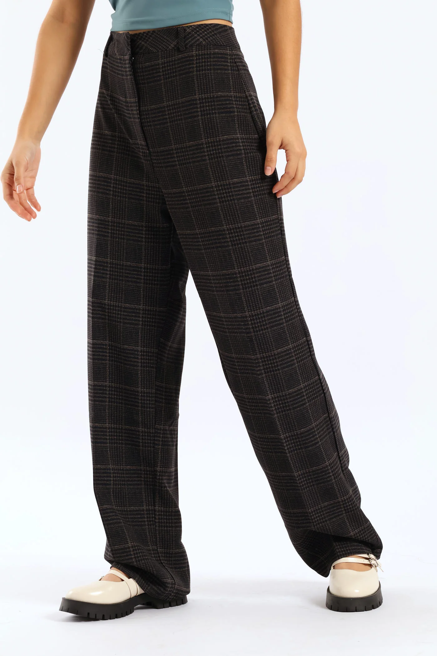 Check Smart Pant - Black - Image 2