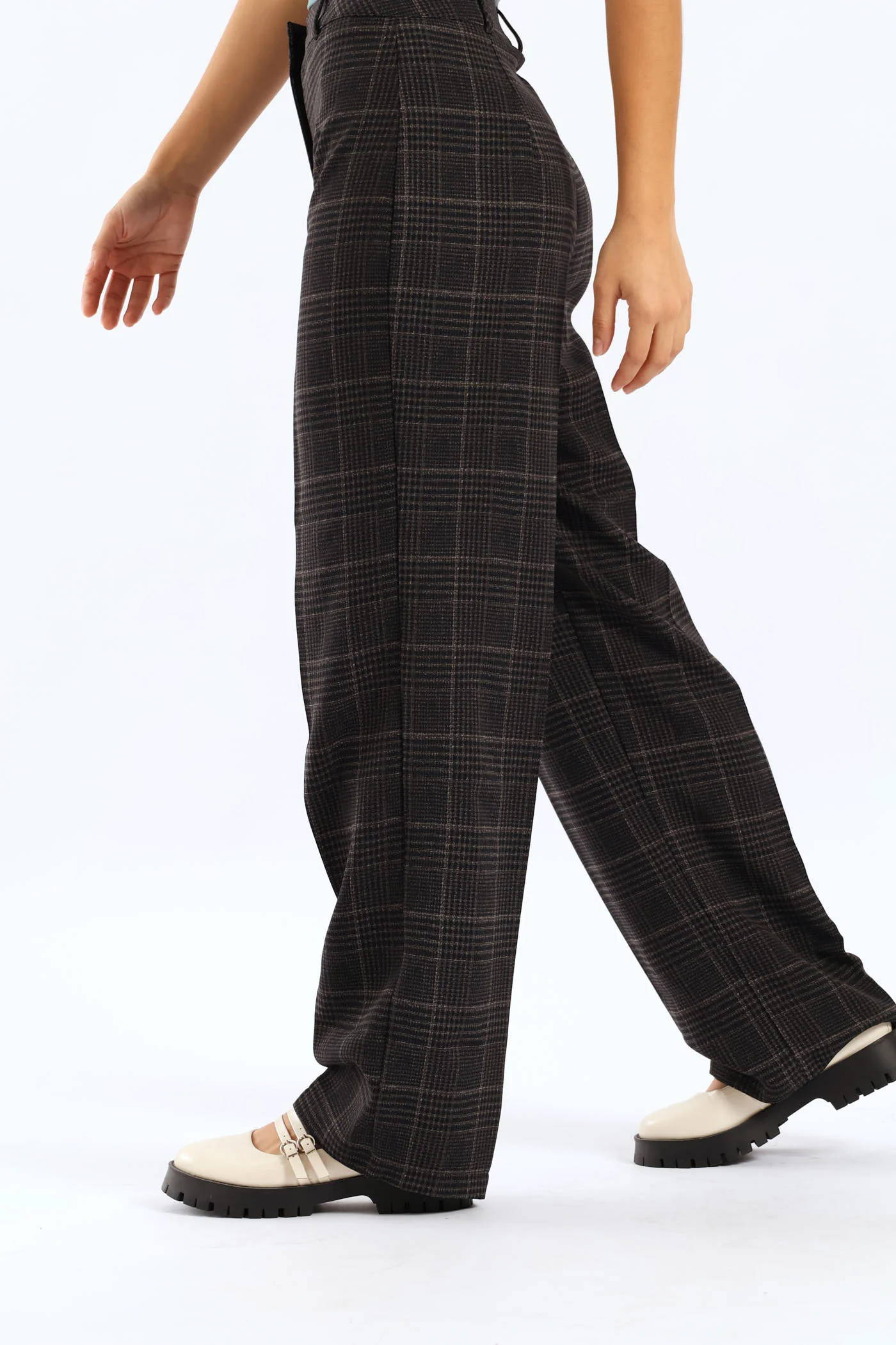 Check Smart Pant - Black - Image 3