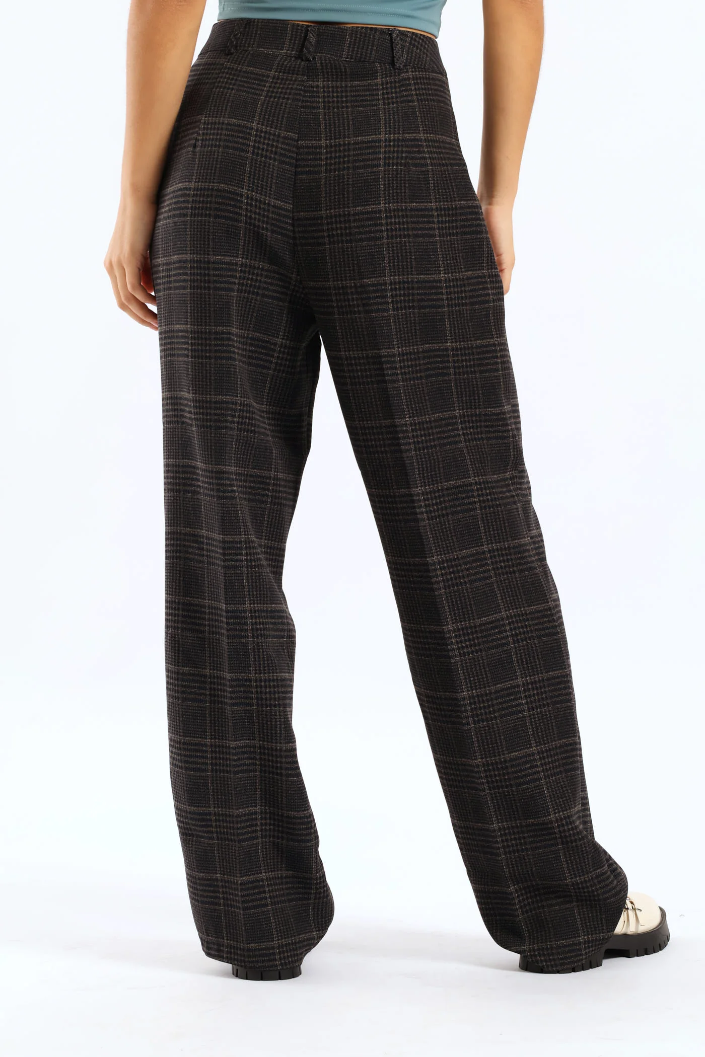 Check Smart Pant - Black - Image 4