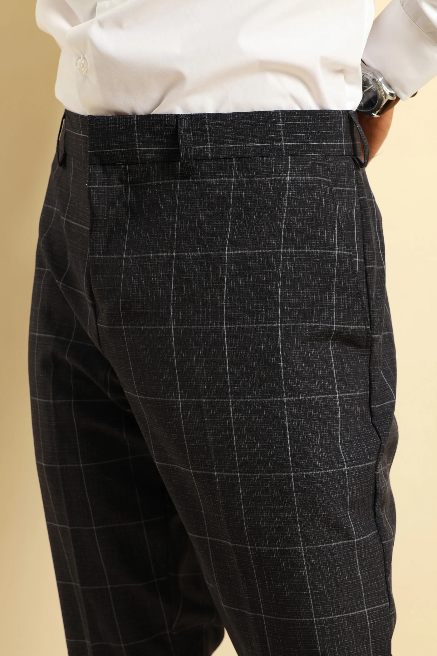 Check Trouser - Navy - Image 4