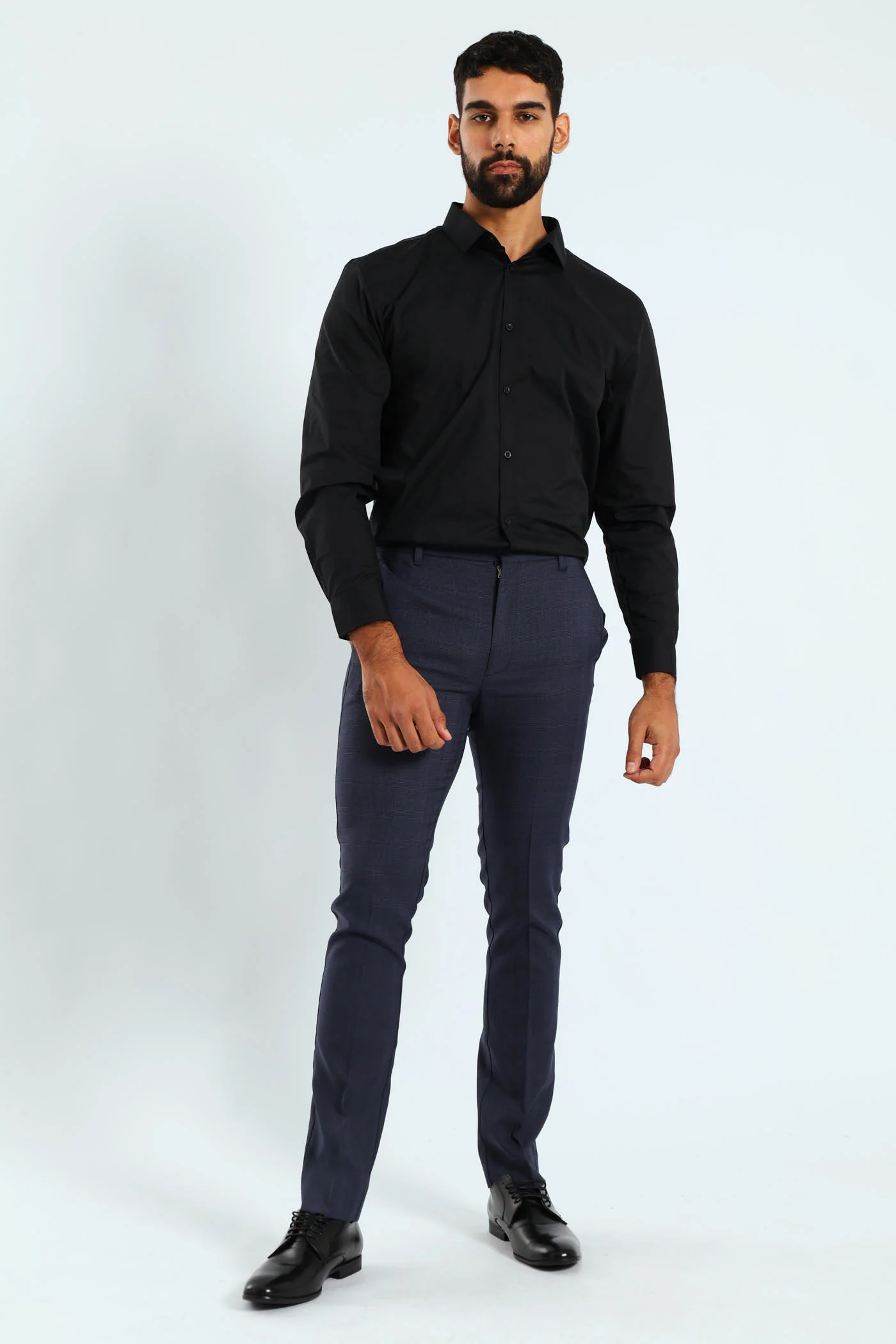 Check Trousers - Navy - Image 4