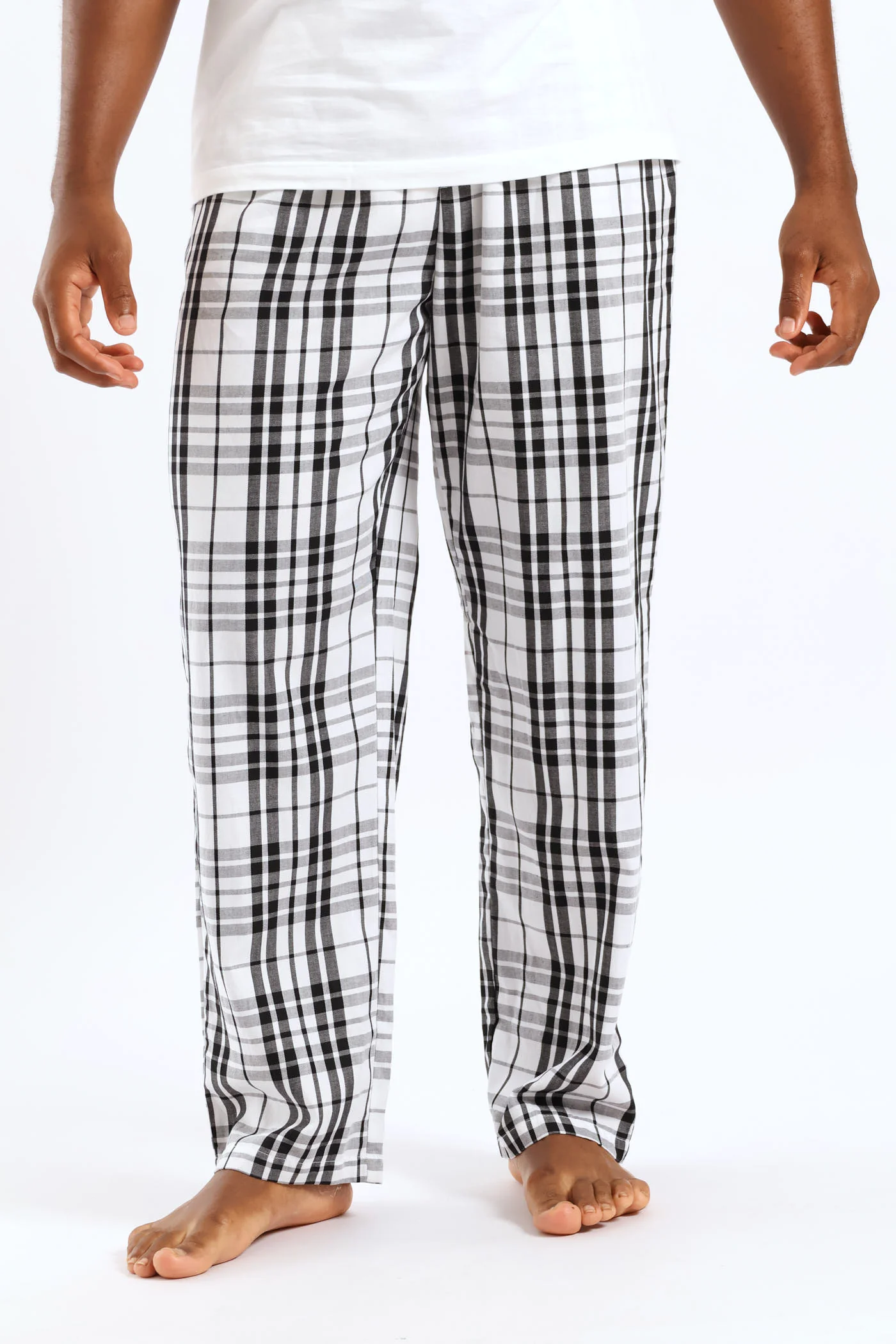 Check Woven Pants - Black/White - Image 2