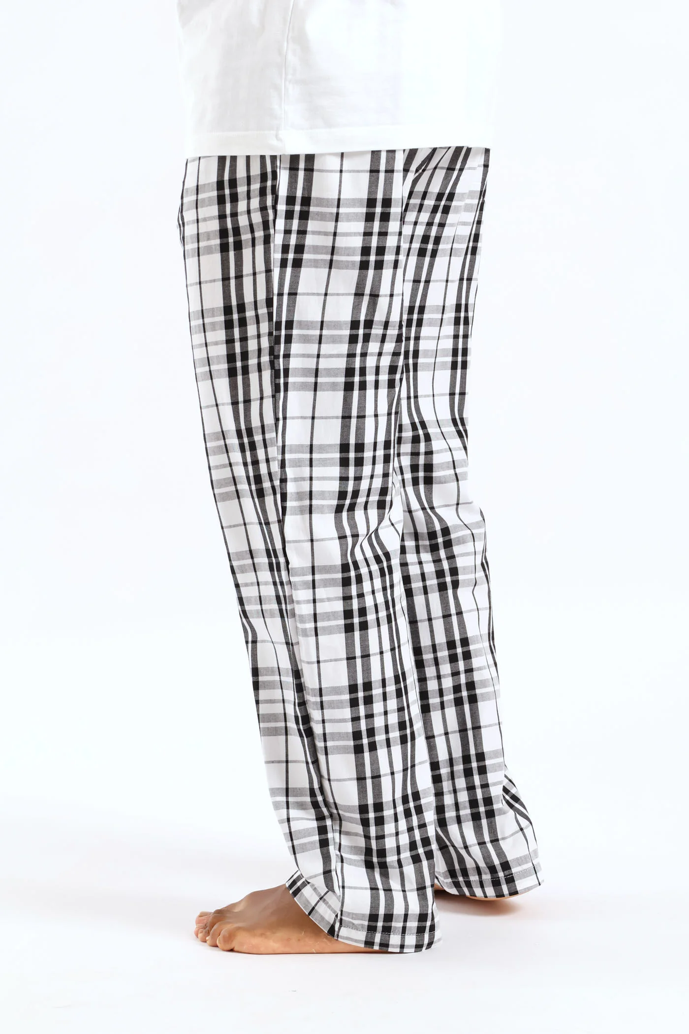 Check Woven Pants - Black/White - Image 3