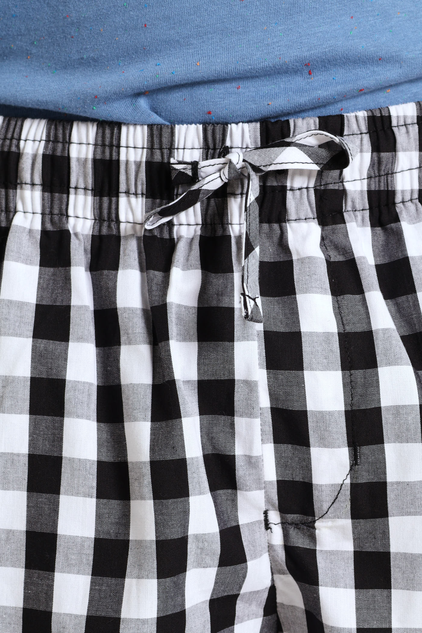 Check Woven Shorts - Black/White - Image 4