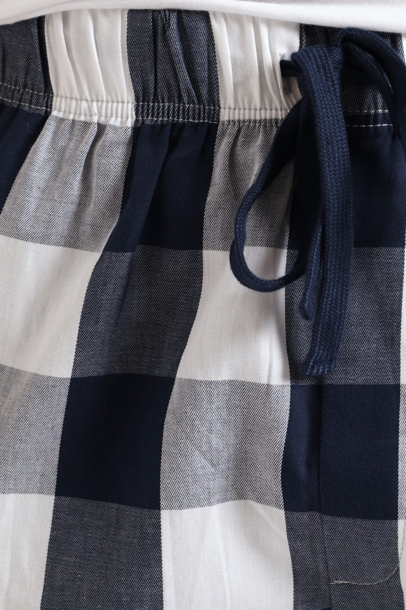 Check Woven Shorts - Navy/White - Image 2