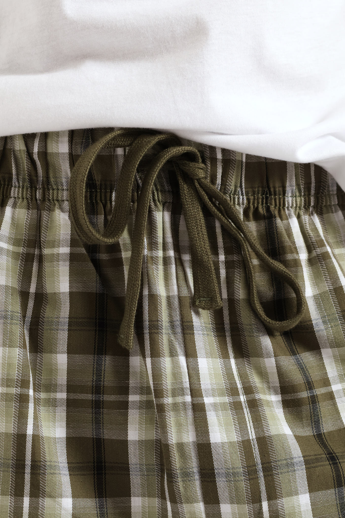 Check Woven Shorts - Olive/Black - Image 5