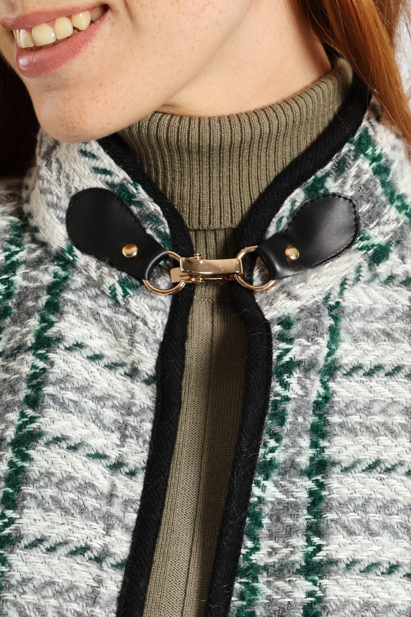 Check Wrap With Closure - Grey - Image 2