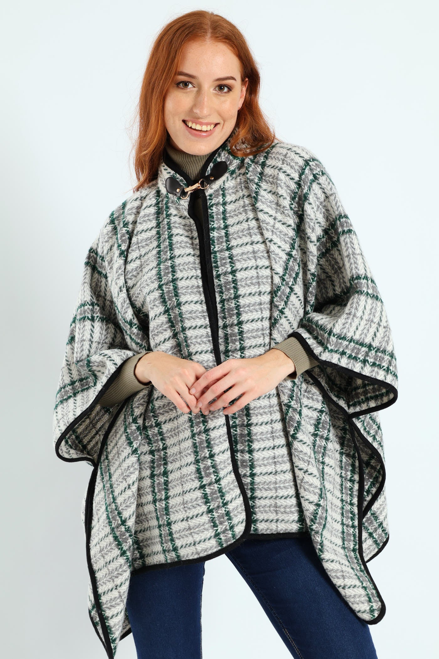 Check Wrap With Closure - Grey - Image 3