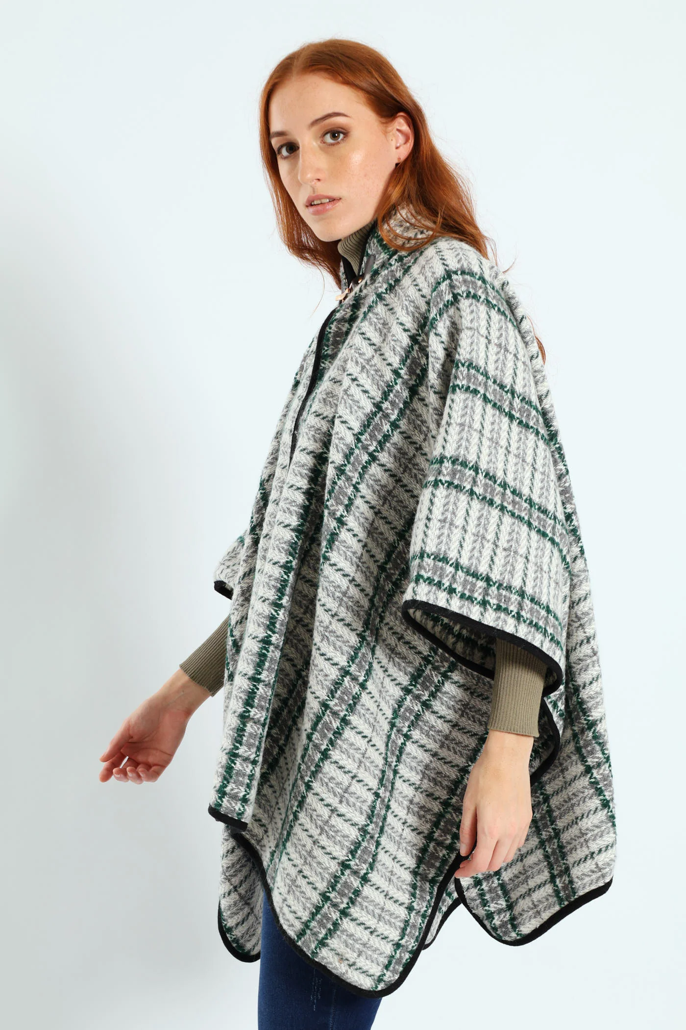 Check Wrap With Closure - Grey - Image 4