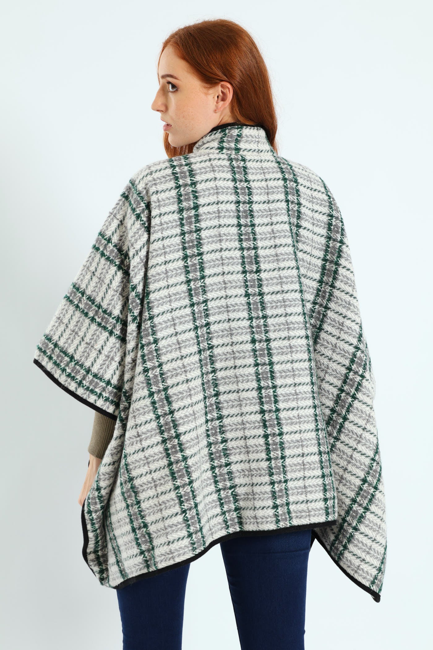 Check Wrap With Closure - Grey - Image 5
