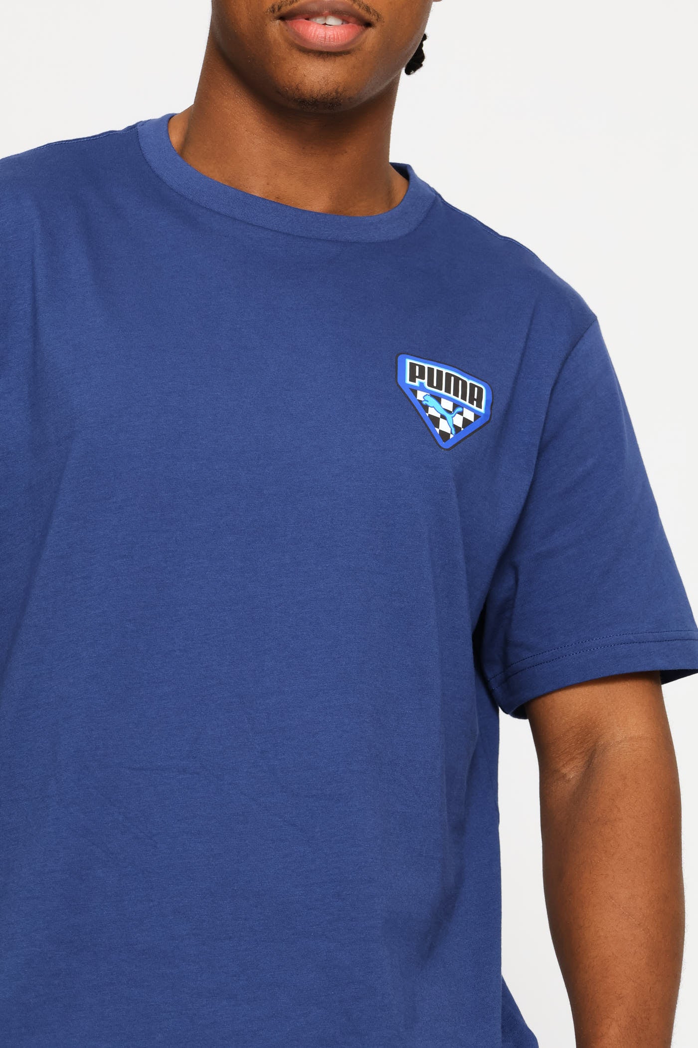 Checkered Logo Graphic Tee - Navy - Image 2