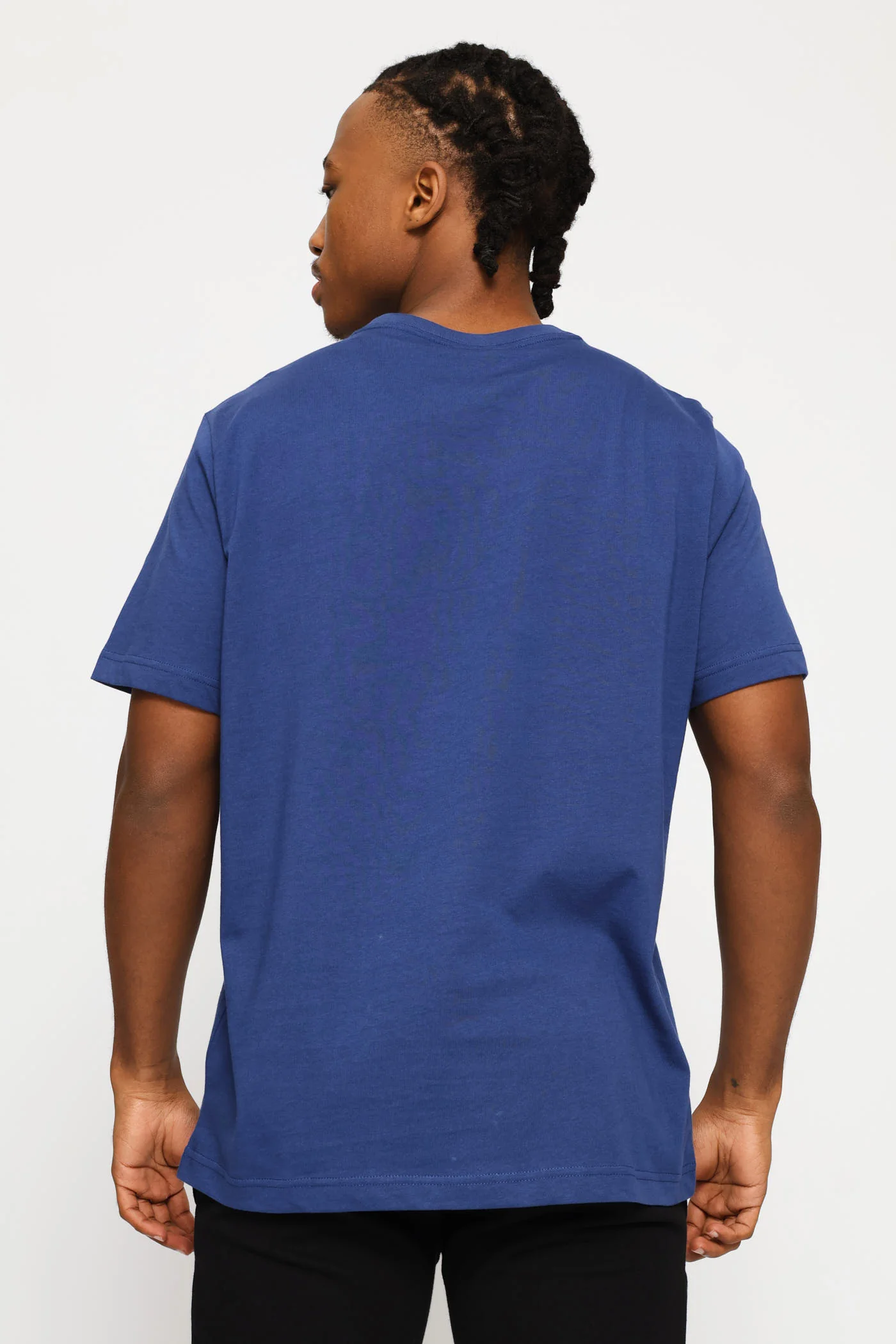 Checkered Logo Graphic Tee - Navy - Image 5