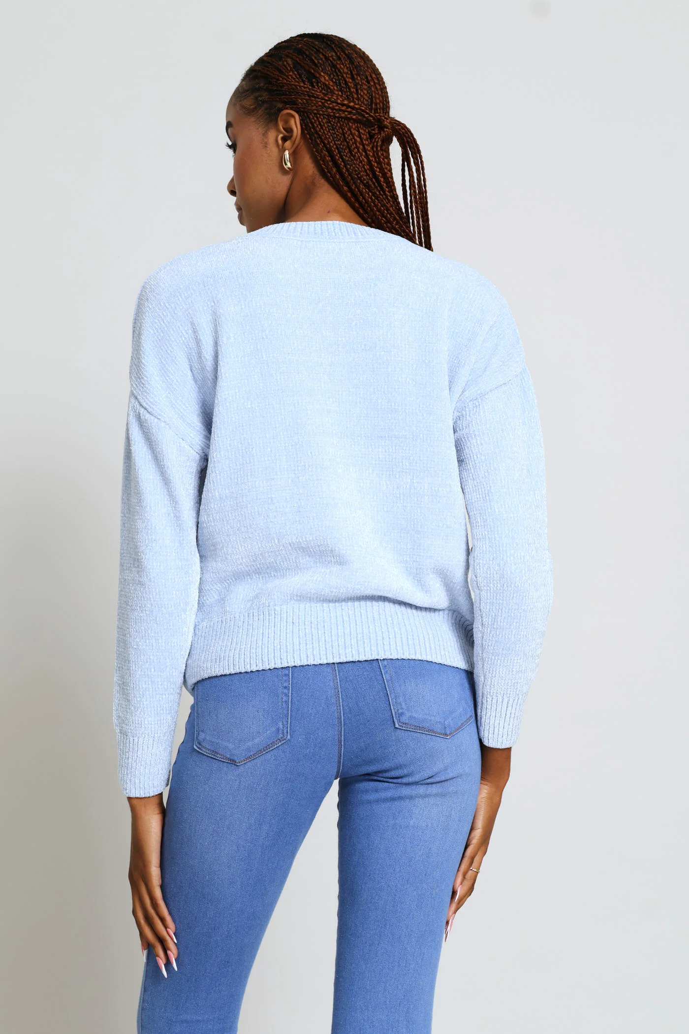 Chenille Pullover - Light Blue - Image 4