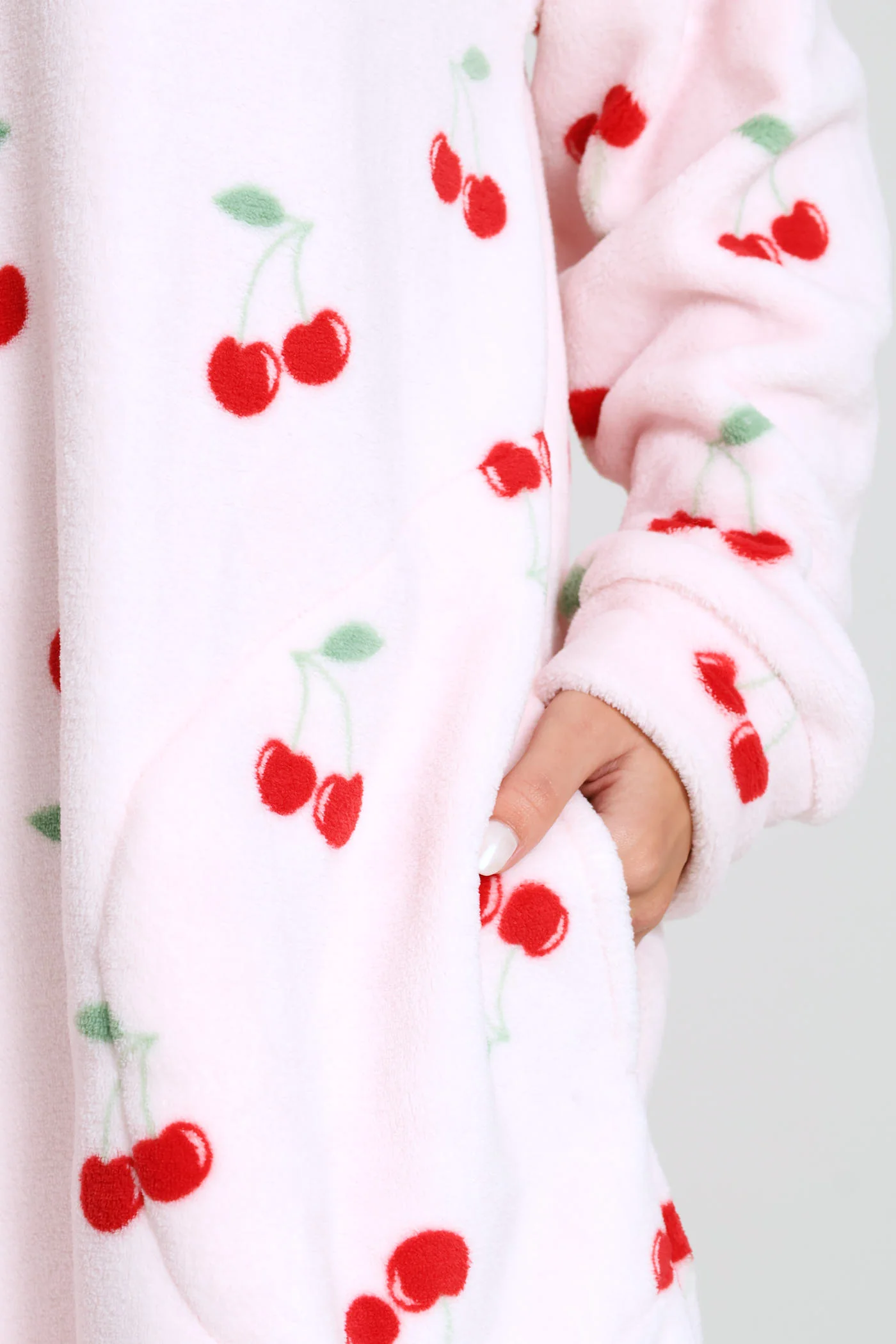 Cherries Oversized Snuggie - Pink - Image 3
