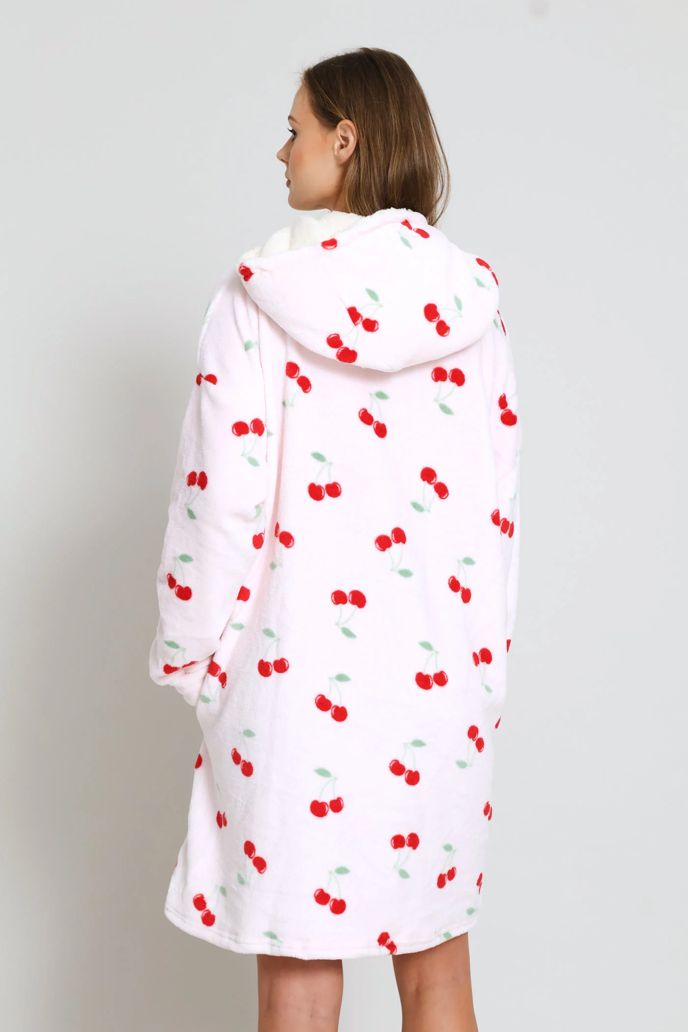 Cherries Oversized Snuggie - Pink - Image 6