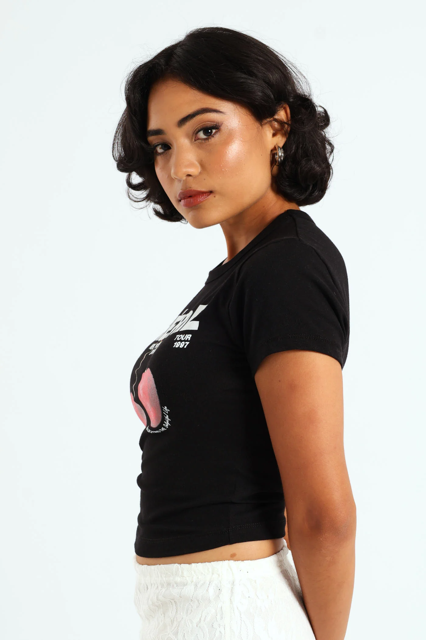 Cherry Baby Tee - Black - Image 3