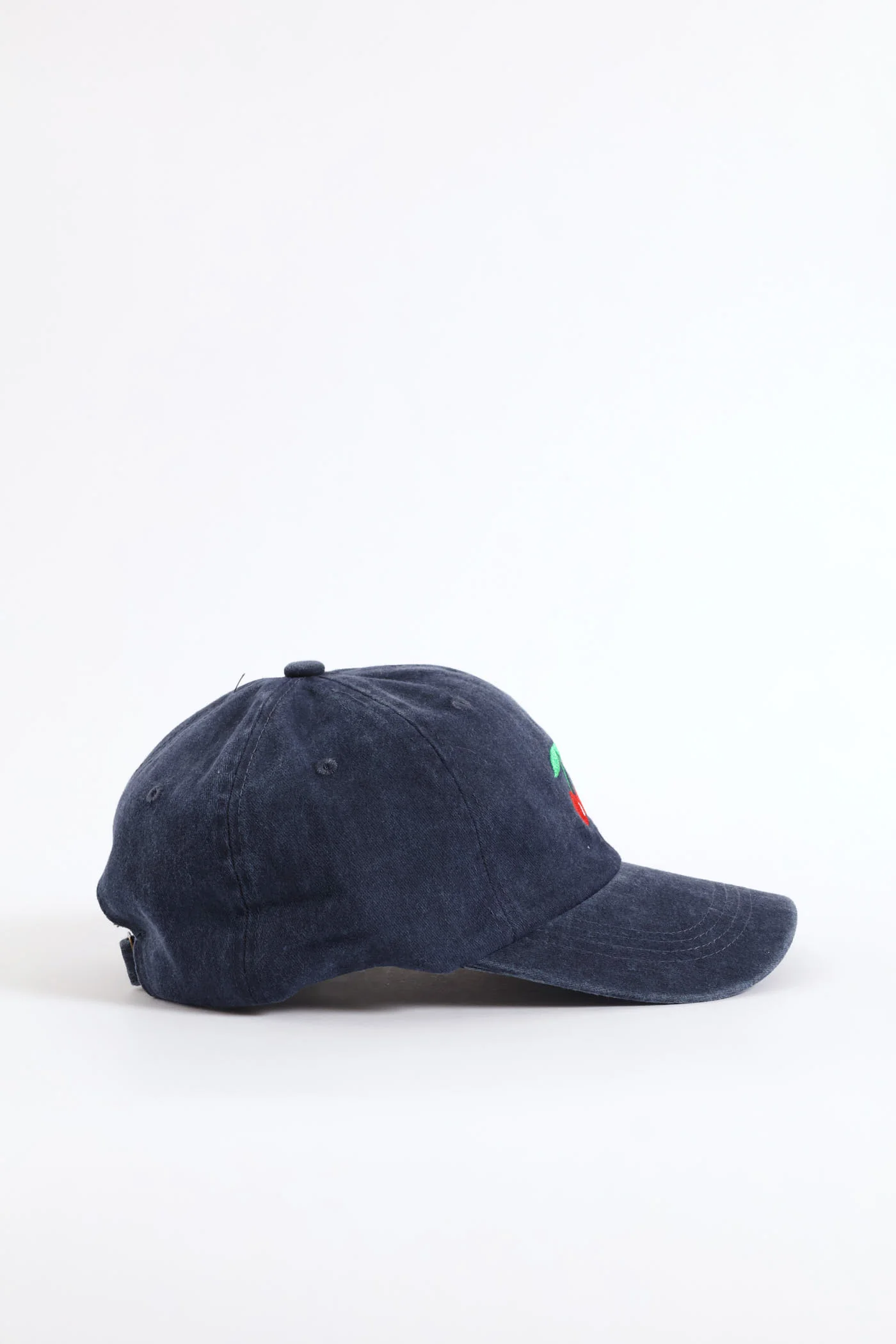 Cherry Embroidery Peak  - Navy - Image 2