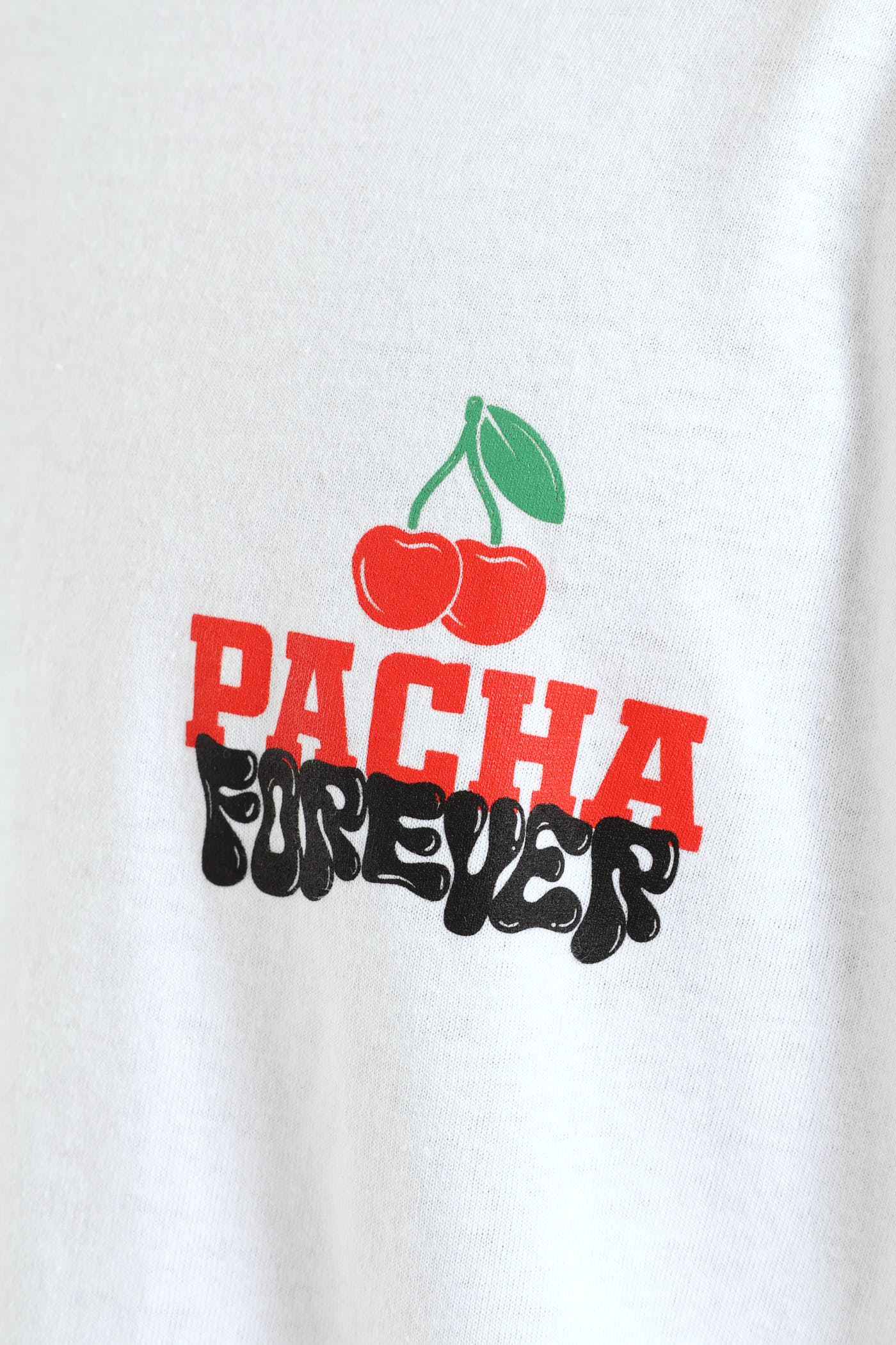 Cherry Front & Back Print Tee - White - Image 4
