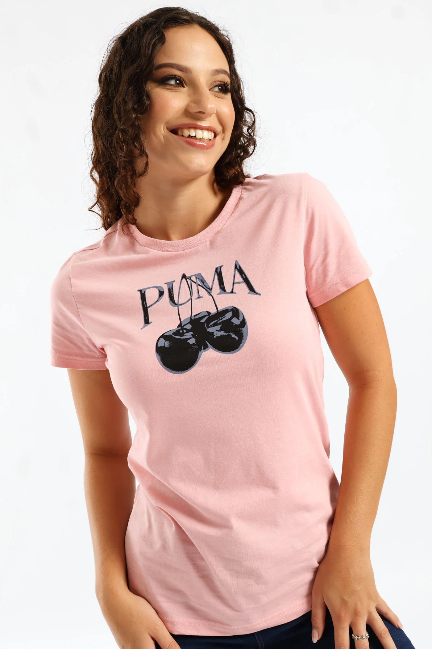Cherry Graphic Tee - Rose - Image 4