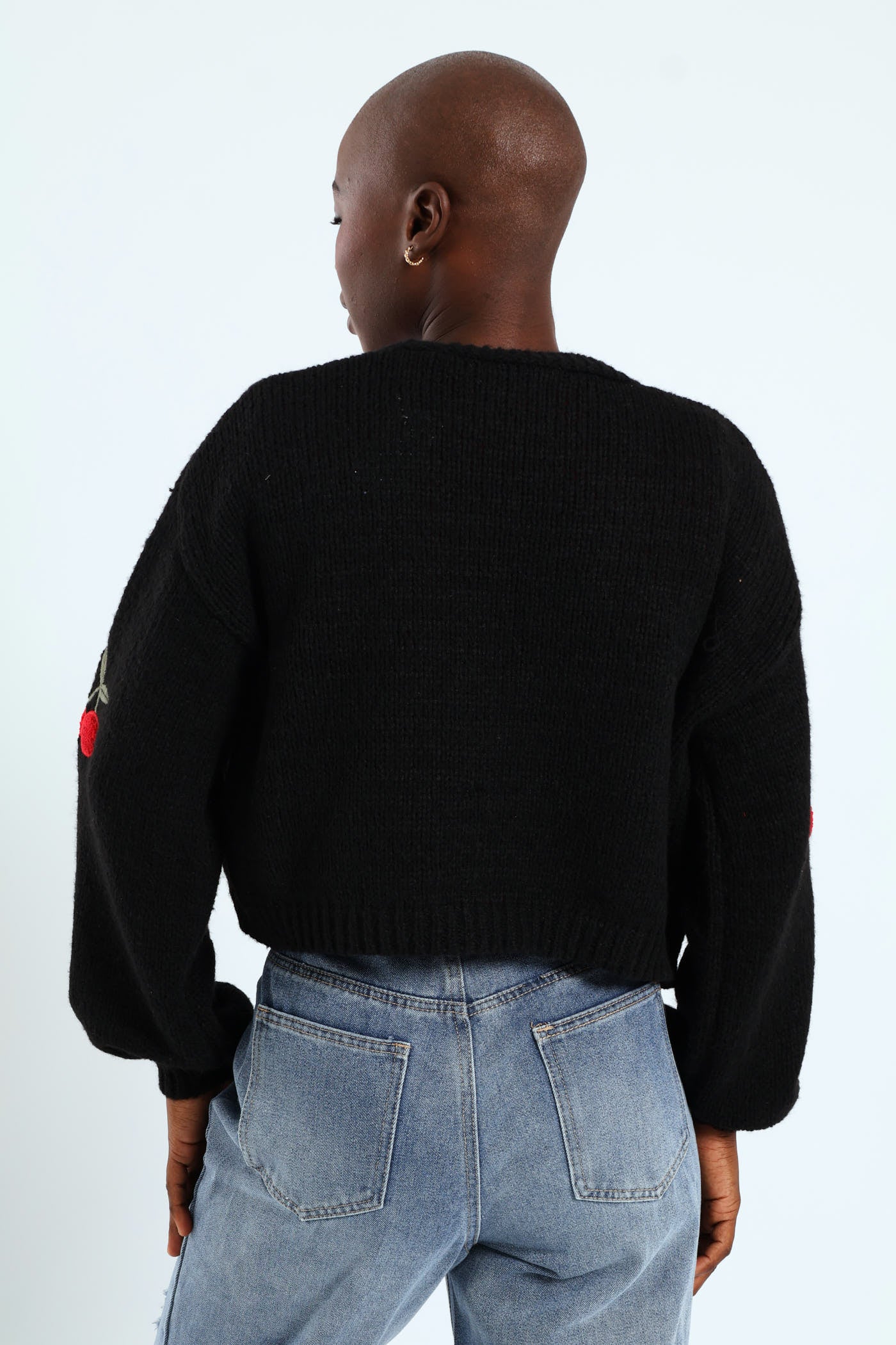 Cherry Open Cardi - Black - Image 3