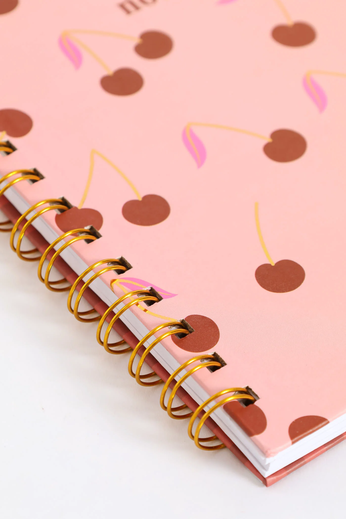 Cherry Print 80 Page Ring Binder Notebook - Pink - Image 3