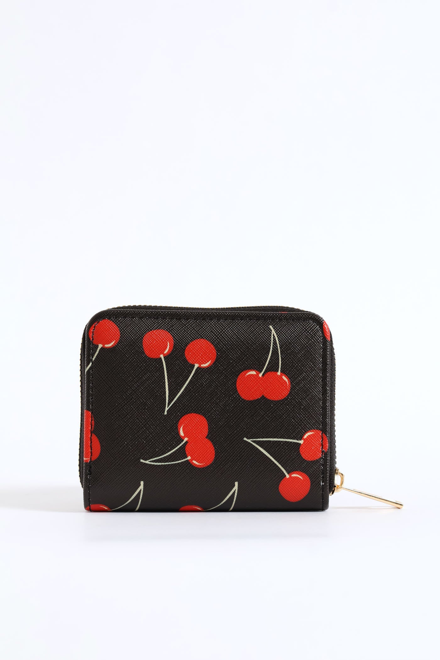 Cherry Small Zip Around Purse - Black - Image 3