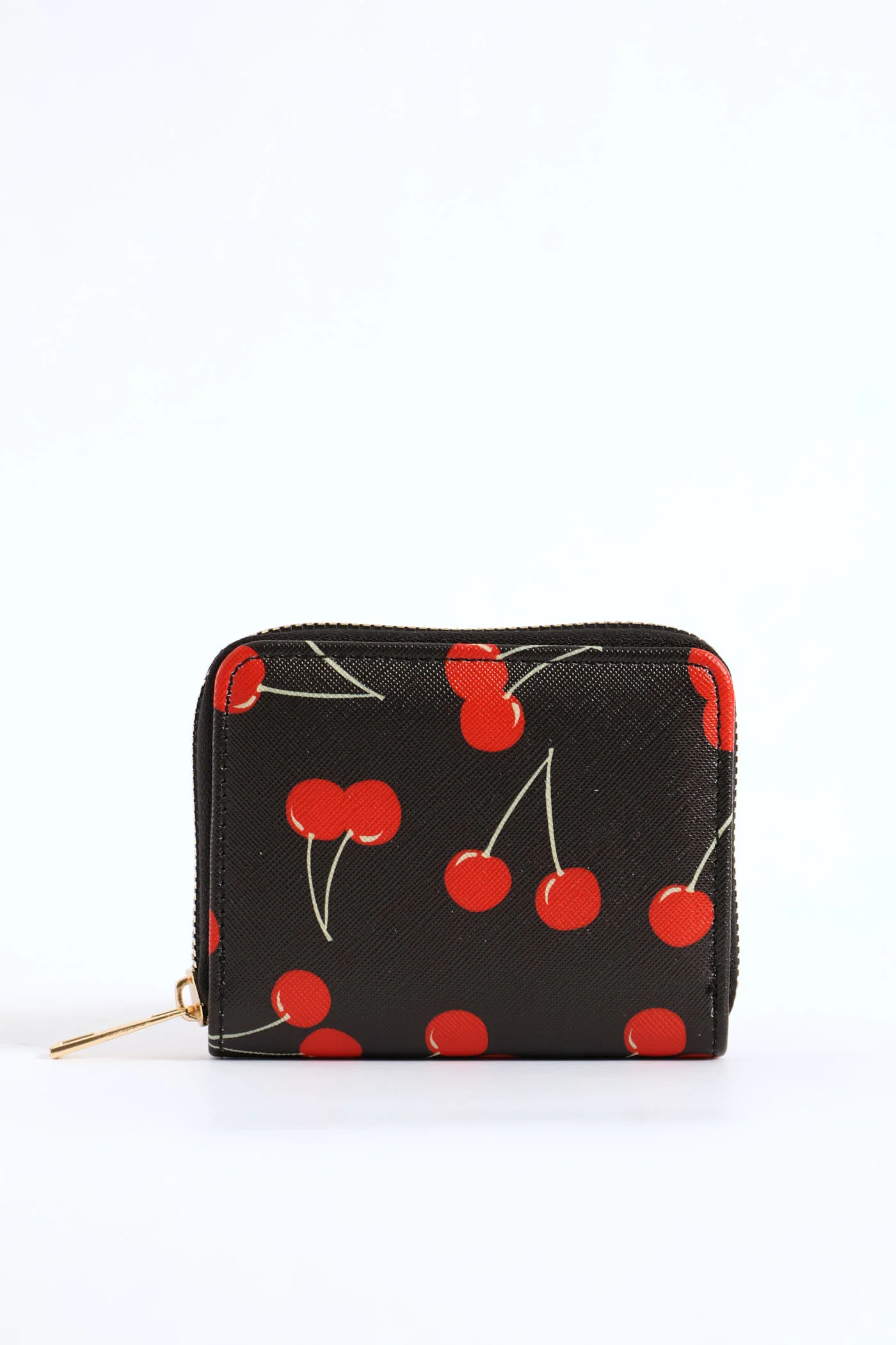 Cherry Small Zip Around Purse - Black - Image 4