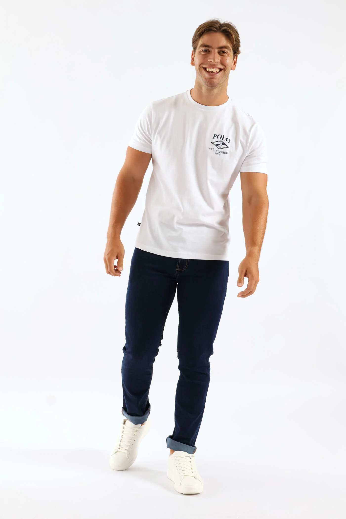 Chest Print Logo Tee - White - Image 3
