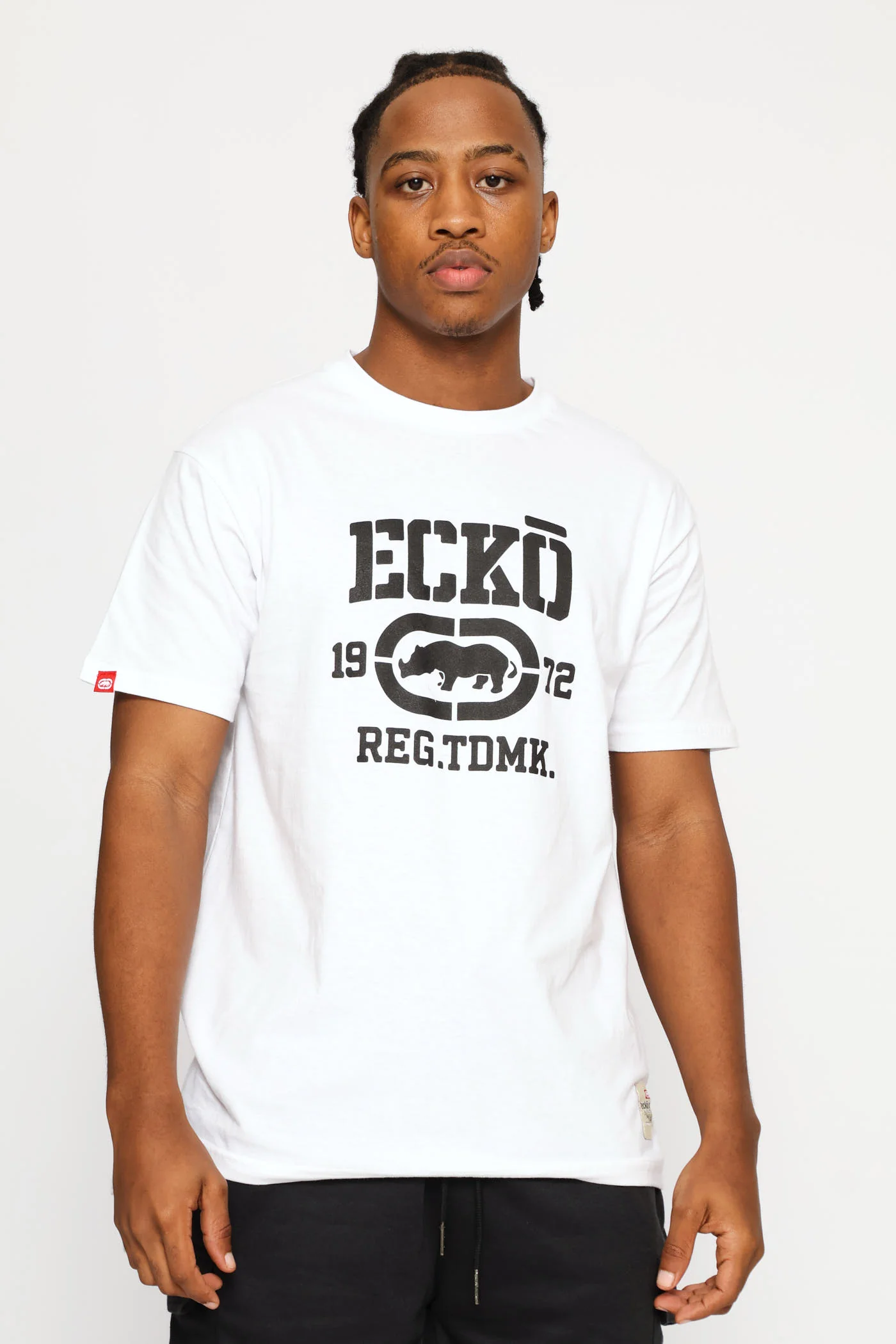 Chest Print Tee - White - Image 2