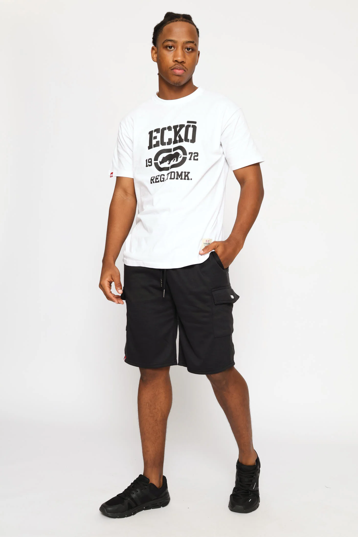 Chest Print Tee - White - Image 5