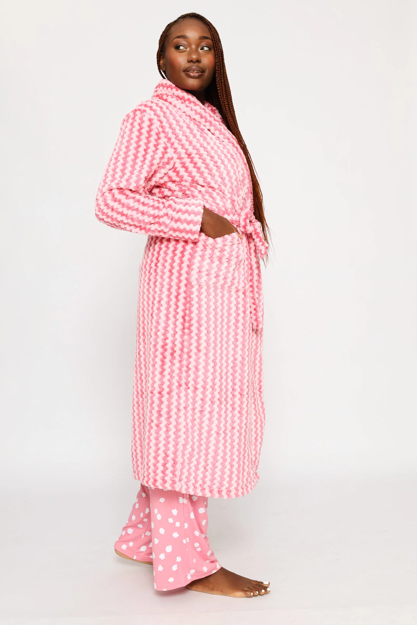 Chevron Stripe Gown - Pink - Image 3