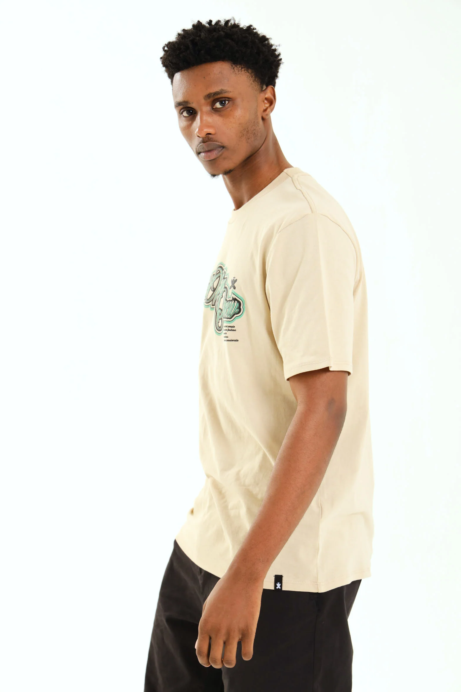 Chilled Nation Print Tee - Stone - Image 3