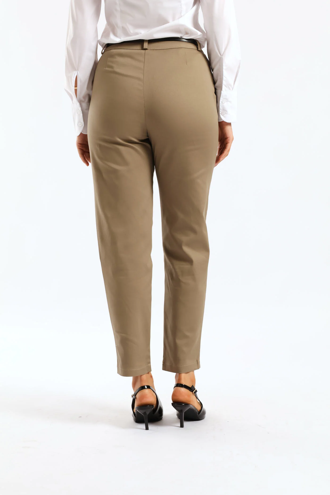 Chino Belted Pant - Brown - Image 4