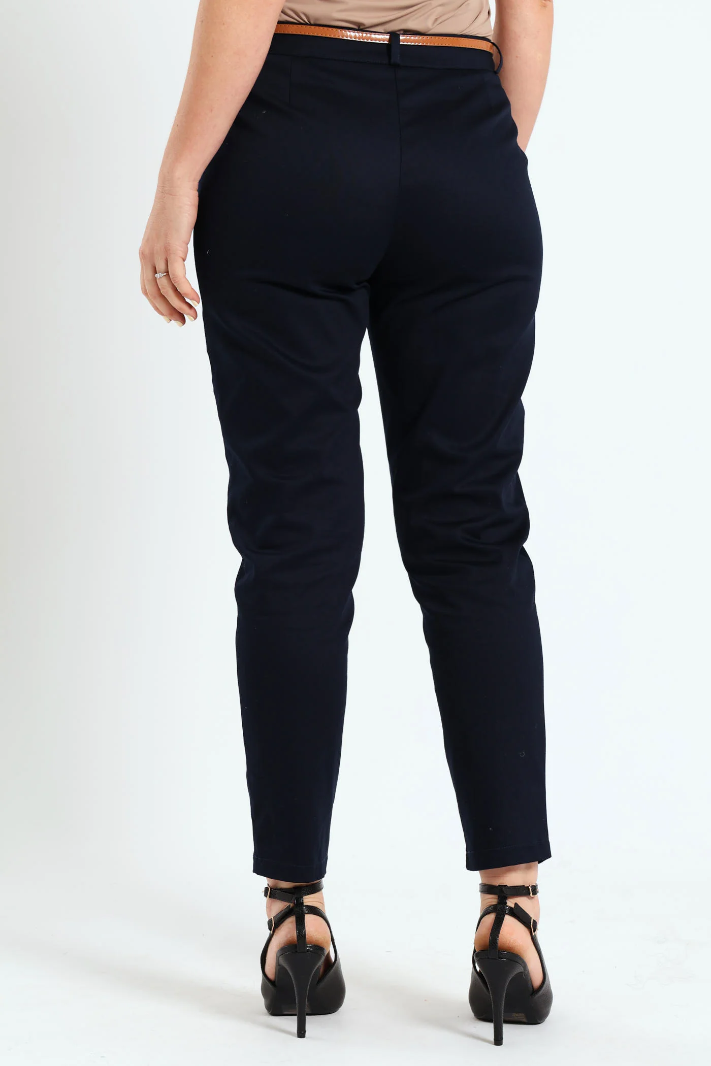 Chino Belted Pant - Navy - Image 3
