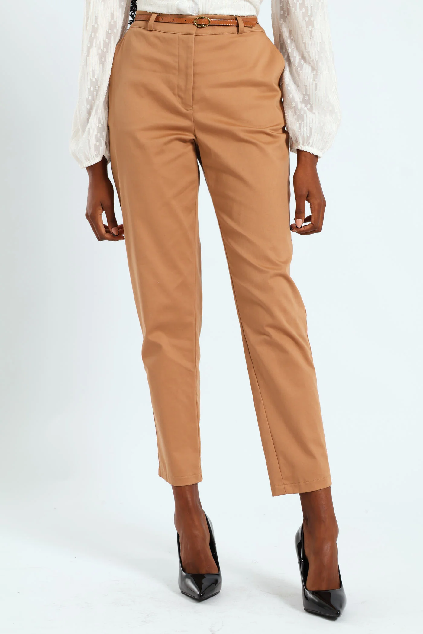 Chino Belted Pant - Stone - Image 3