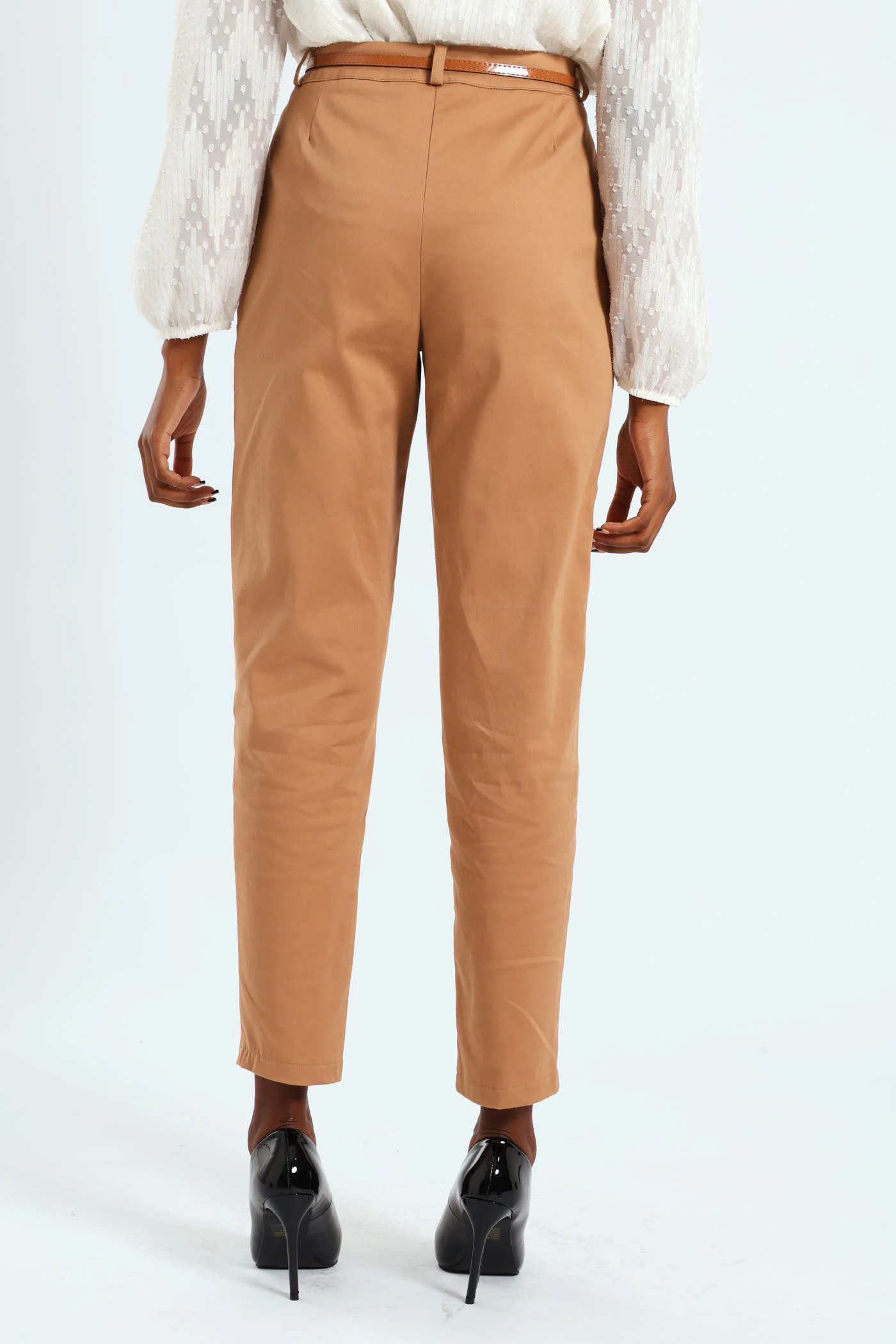 Chino Belted Pant - Stone - Image 4