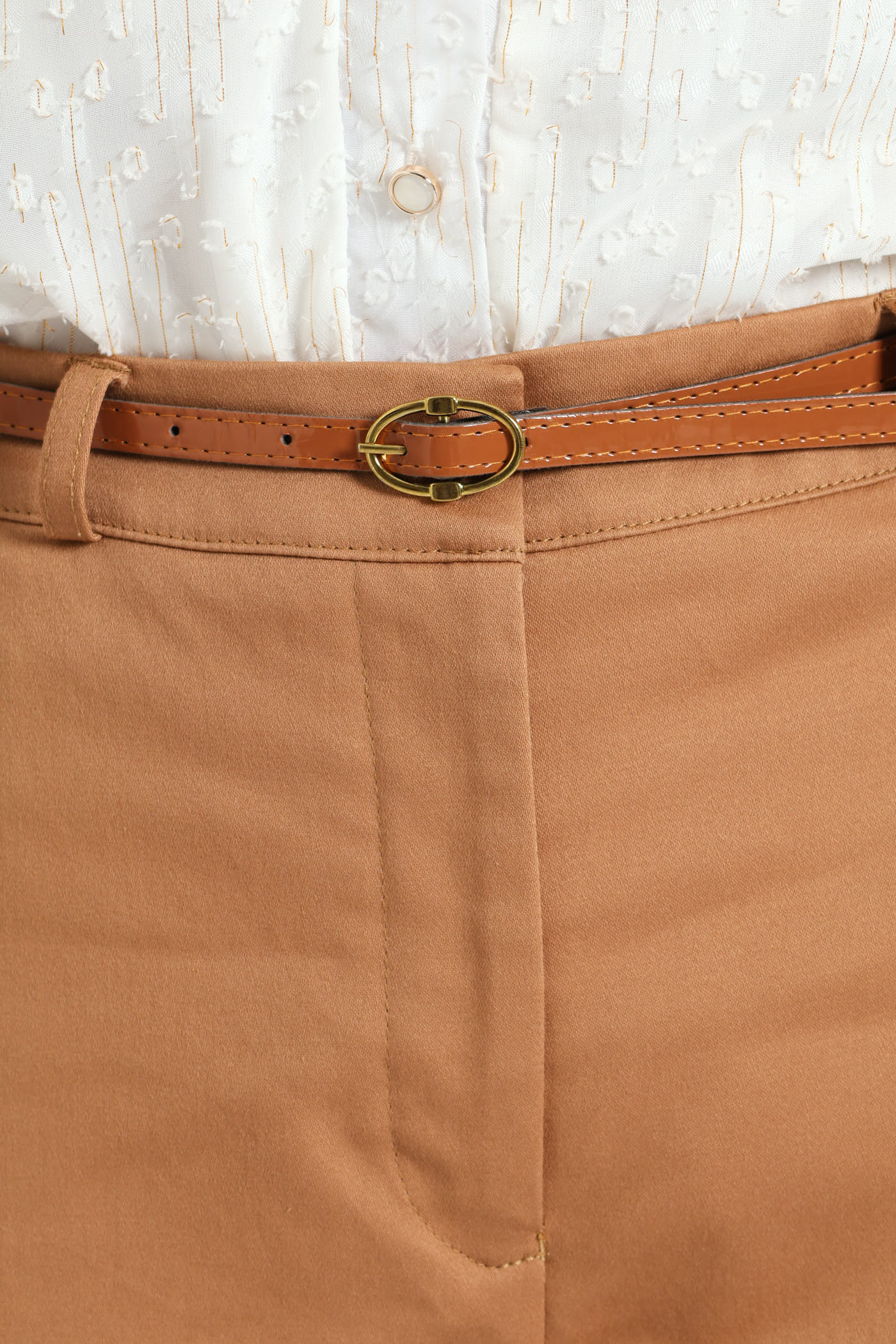 Chino Belted Pant - Stone - Image 5