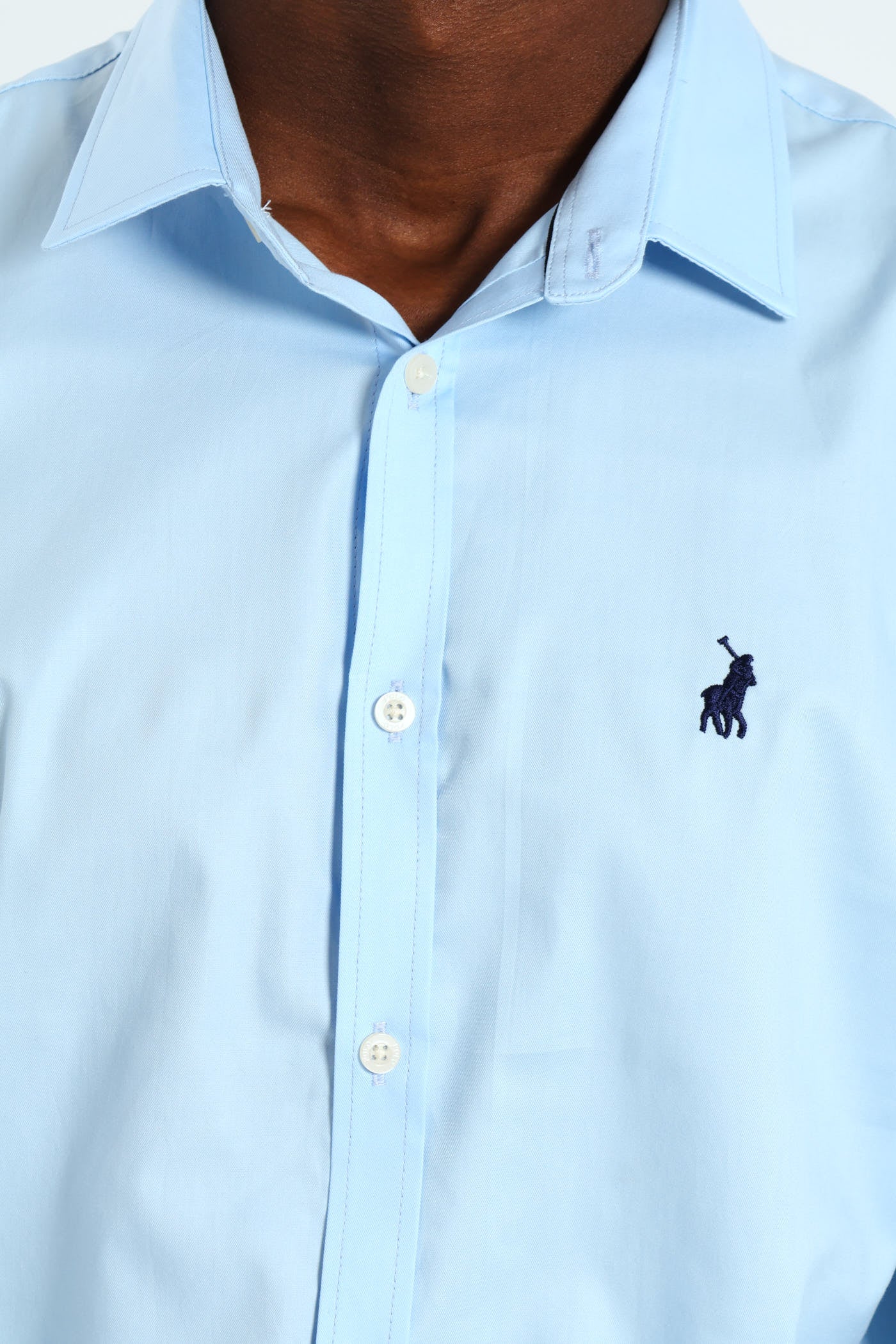Christian Long Sleeve Slim Fit Strtch Shirt - Light Blue - Image 5