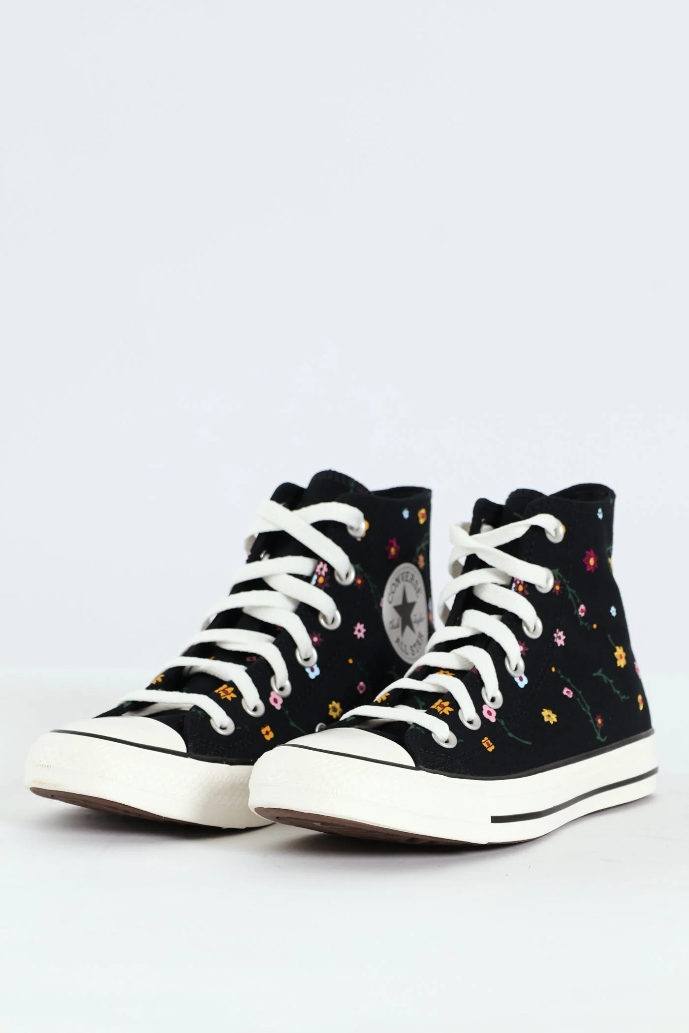 Chuck Taylor All Star Embroidered Floral Sneaker - Black - Image 3